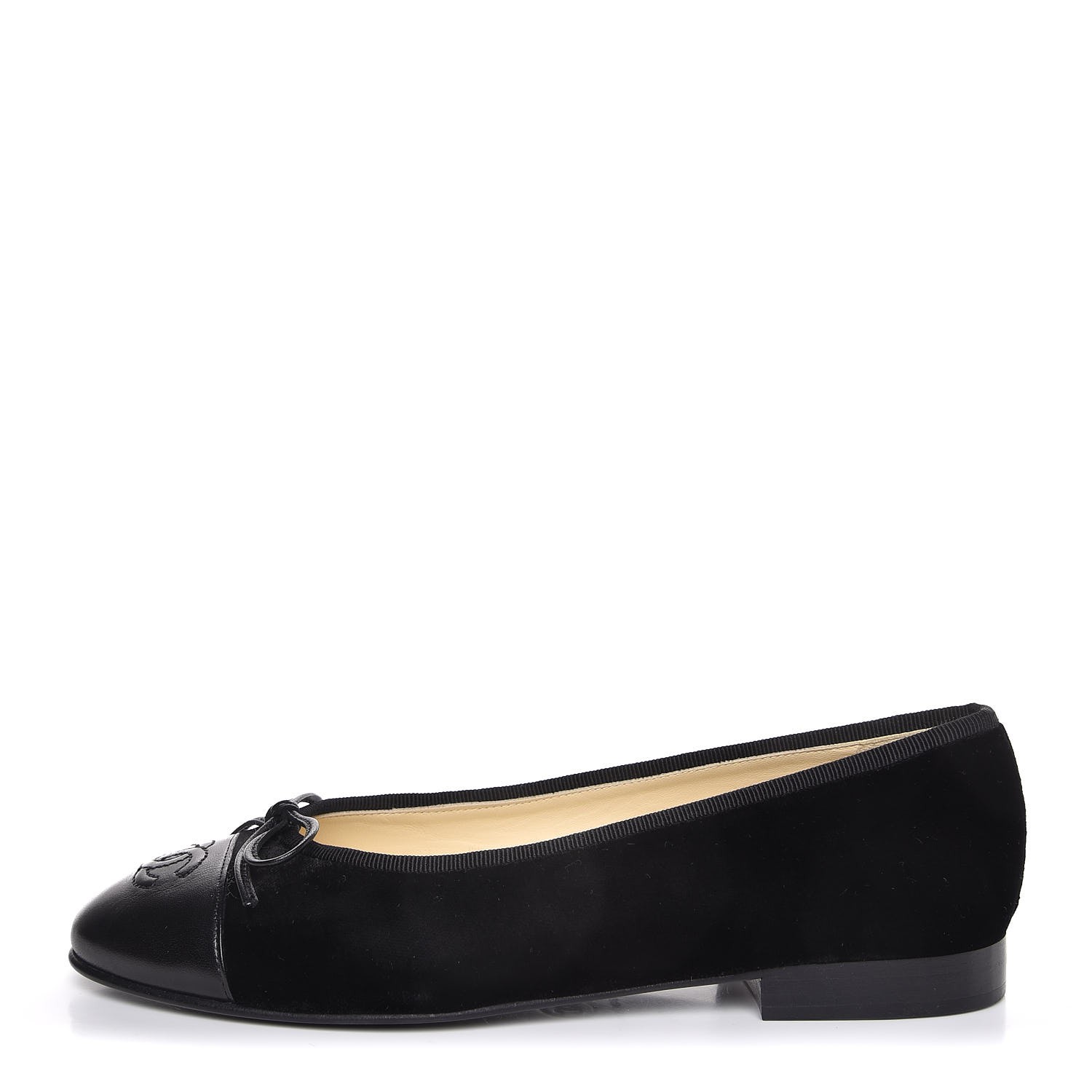 chanel velvet flats