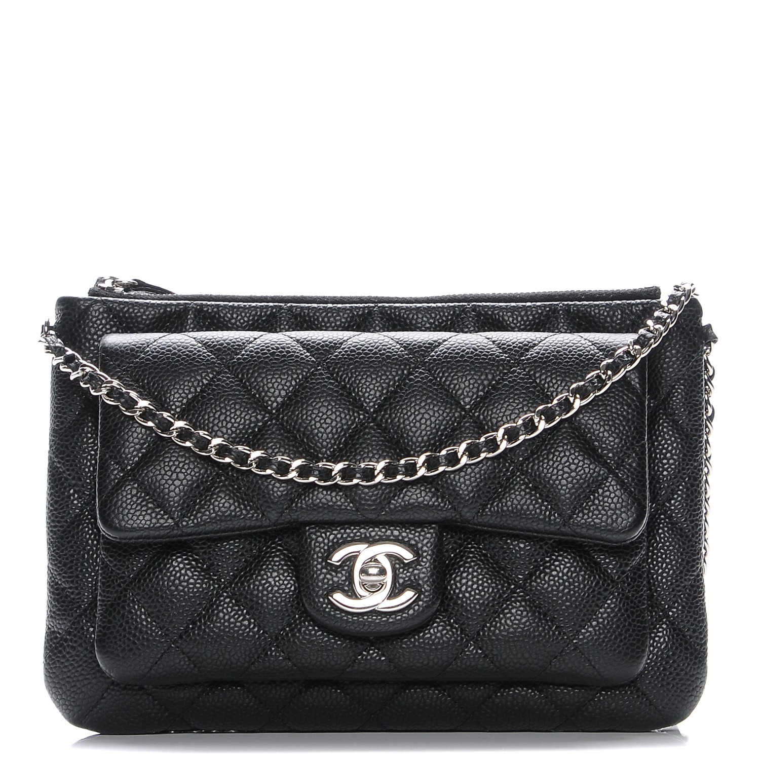 chanel black quilted crossbody bag