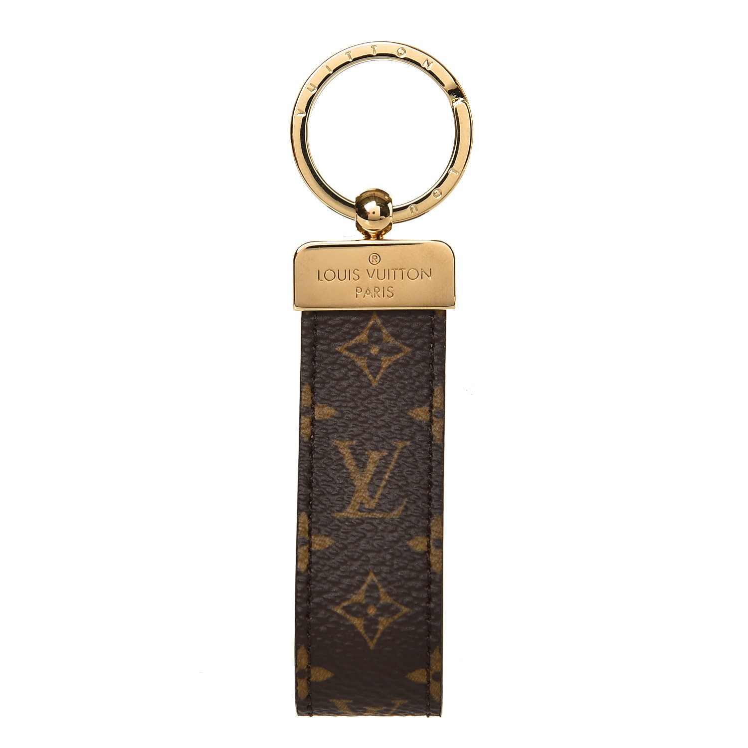 Louis Vuitton Damier Azur Dragonne Key Holder - White Keychains