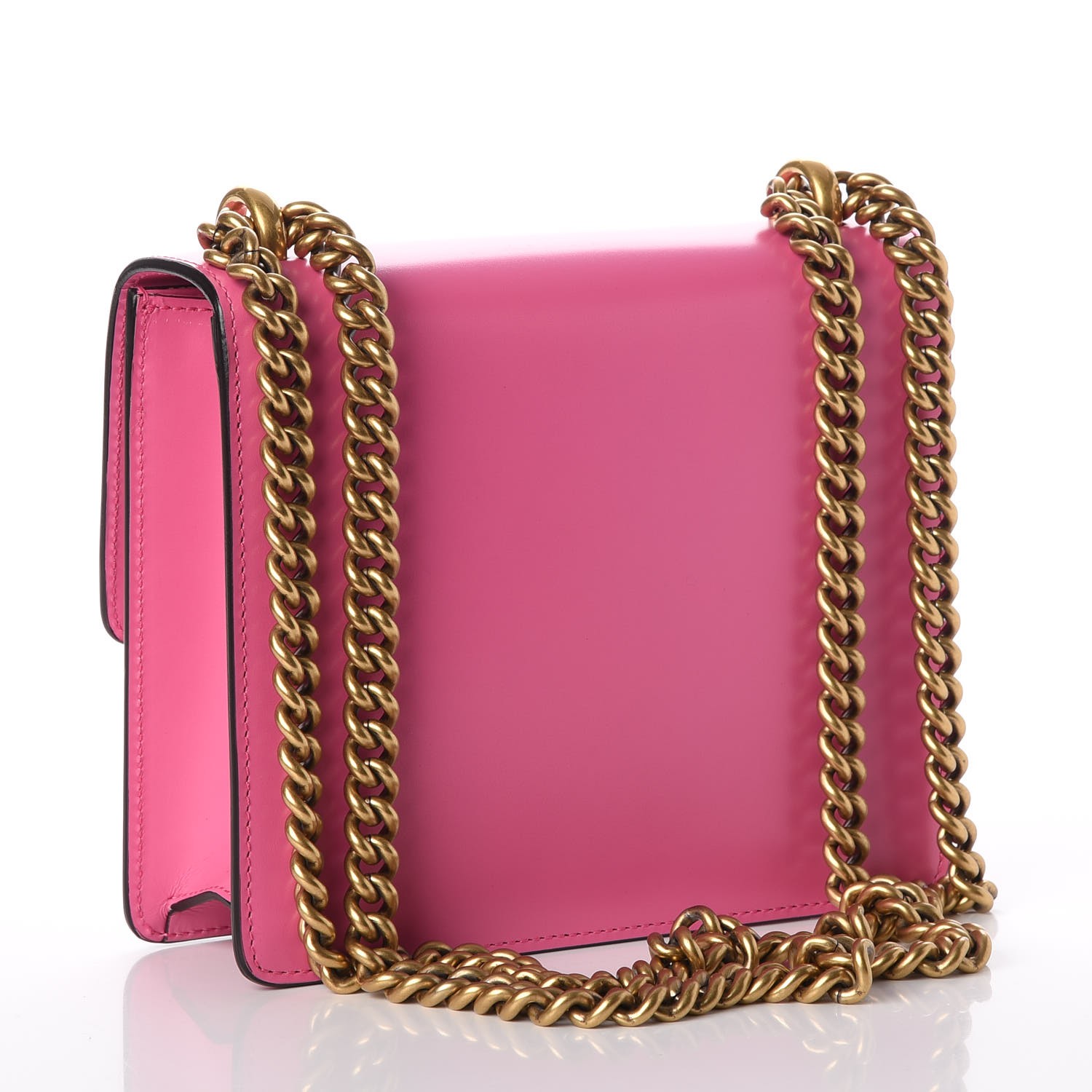 GUCCI Calfskin Small GG Marmont Shoulder Bag Pink 280350