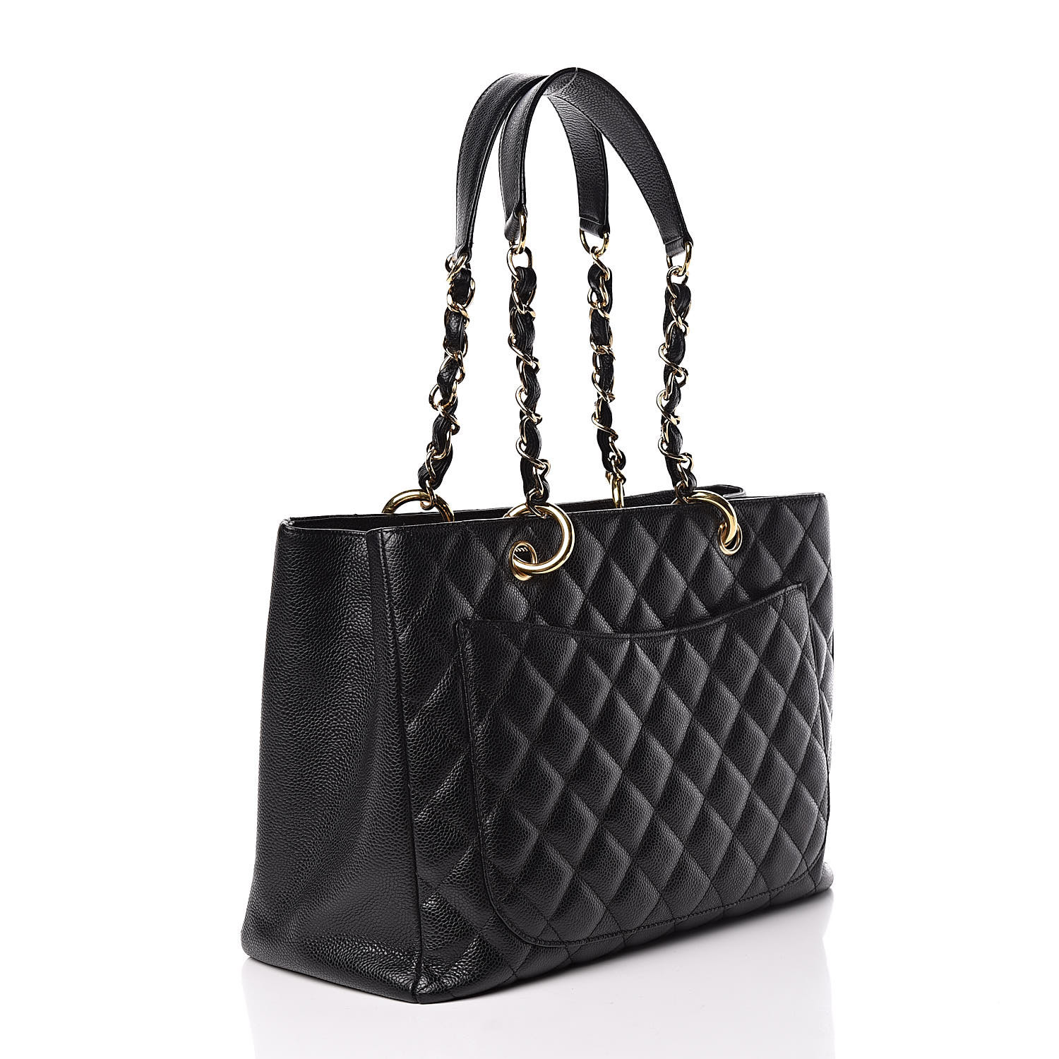 CHANEL Caviar Quilted Grand Shopping Tote GST Black 460011