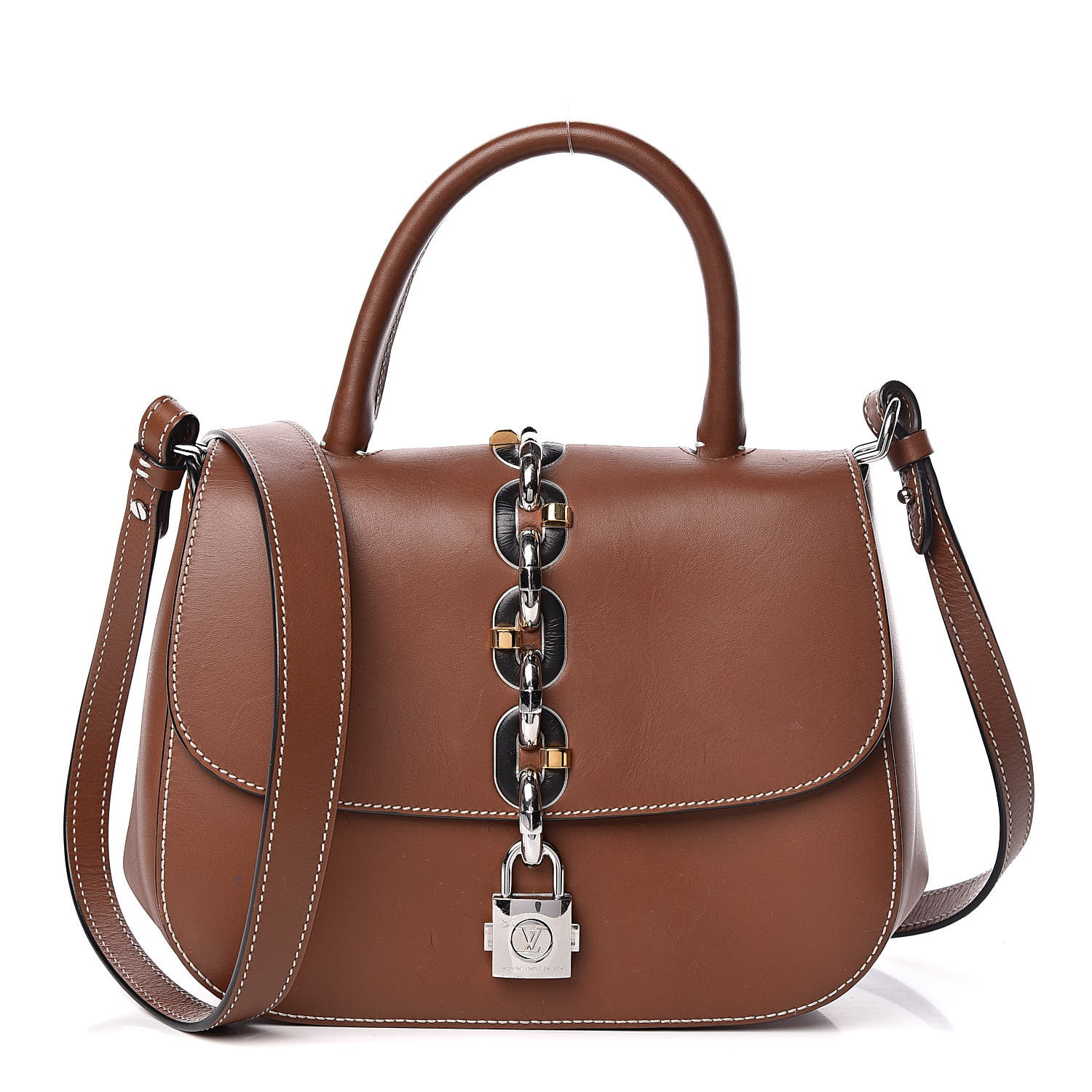 LOUIS VUITTON Calfskin Chain It Bag PM Fauve 460747