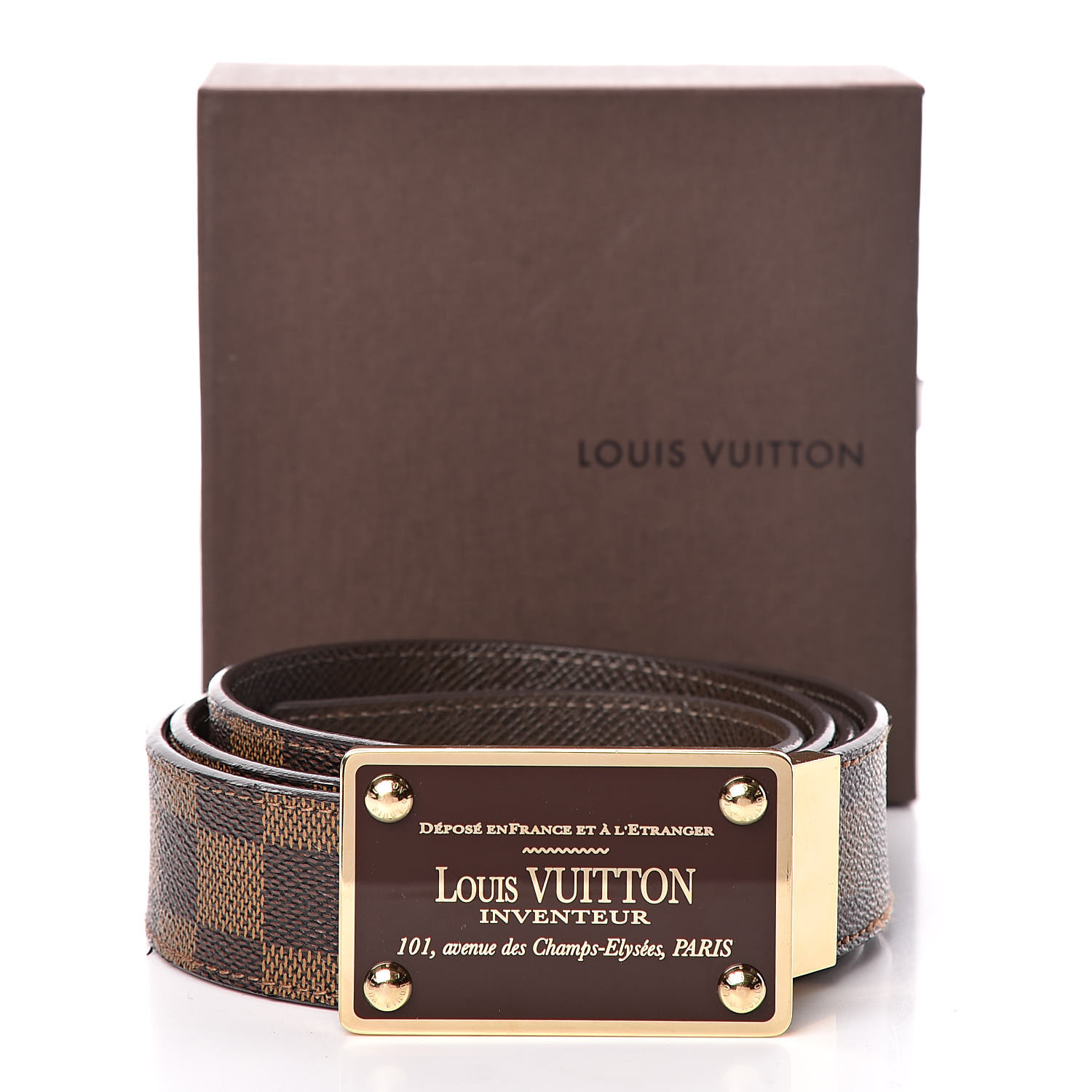 Louis Vuitton LV Optic 40mm Reversible Belt Grey Leather. Size 85 cm