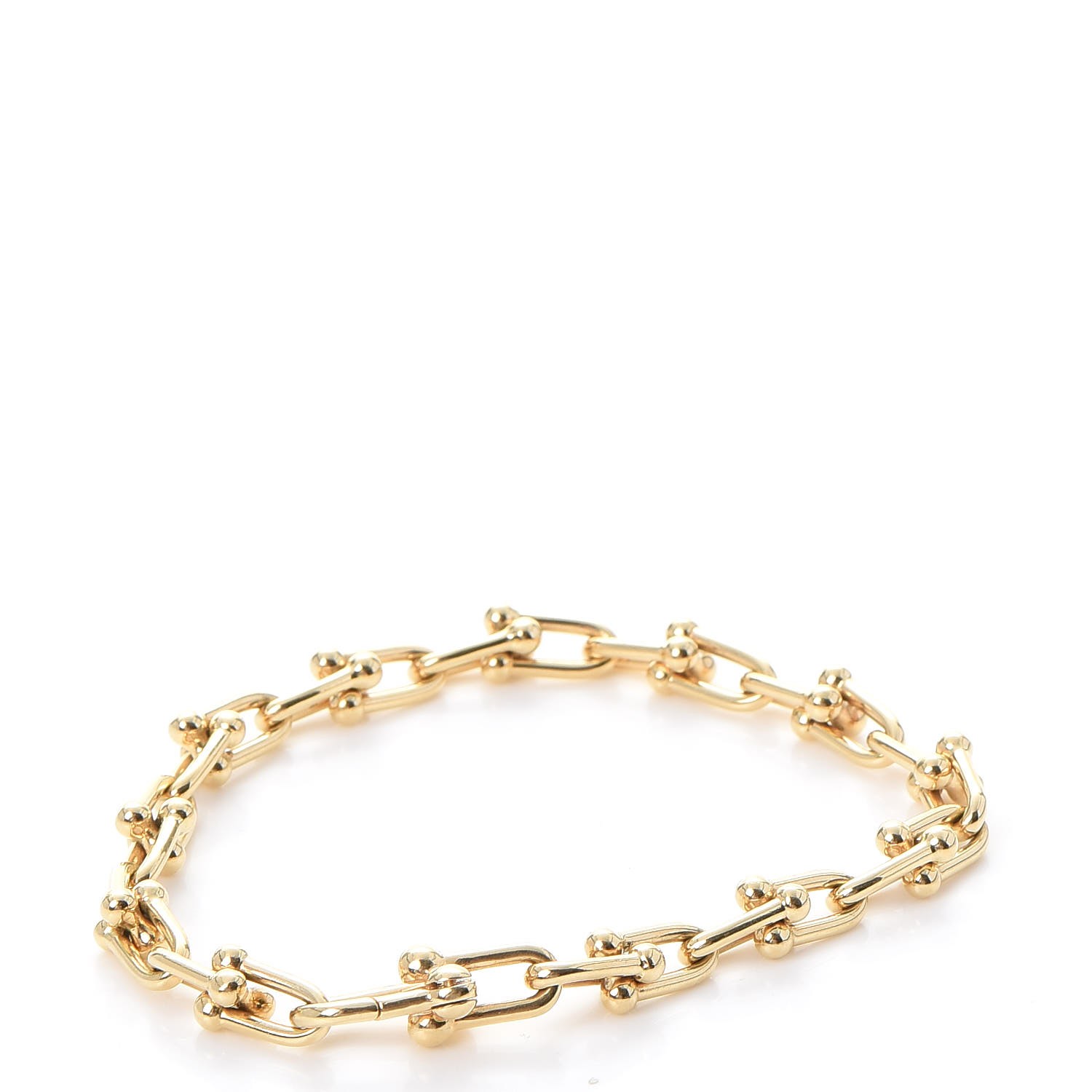 TIFFANY 18K Yellow Gold Hardwear Link Bracelet Medium 261235 | FASHIONPHILE