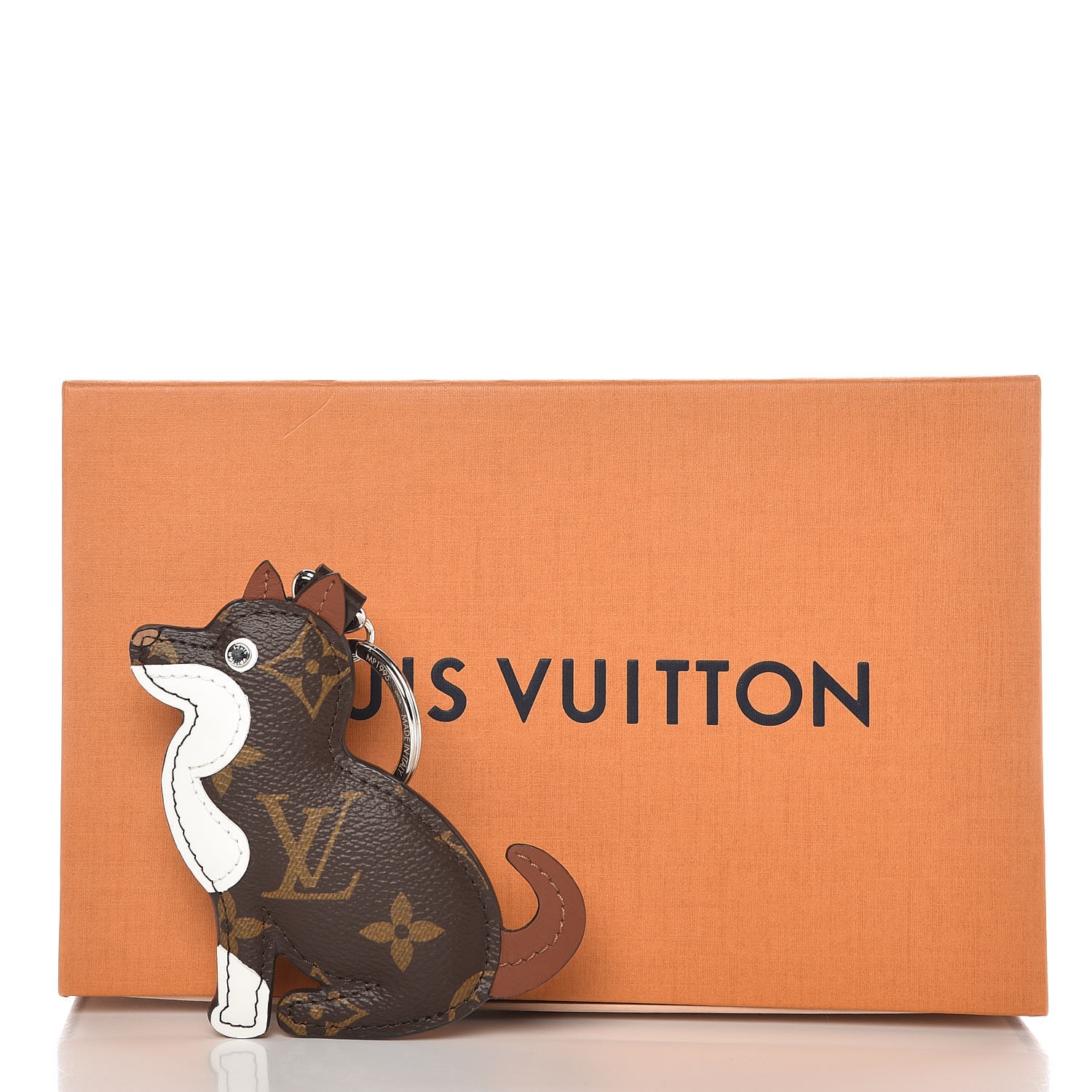 LOUIS VUITTON Monogram Dog Bag Charm Key Holder 277651