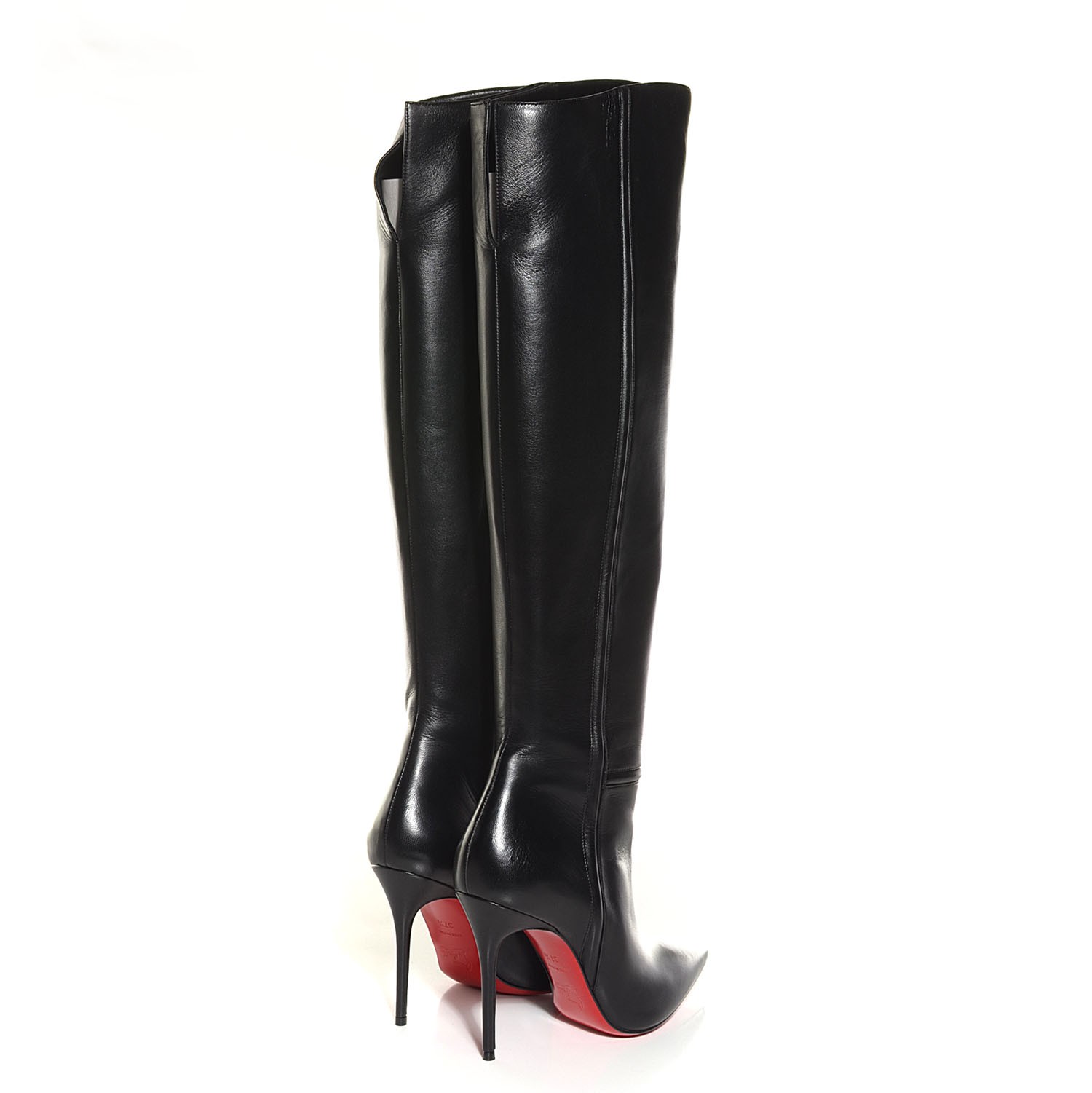 CHRISTIAN LOUBOUTIN Nappa Armurabotta 100 Over The Knee Boots 37.5 ...