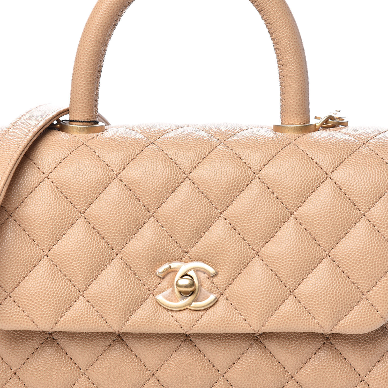 chanel beige coco handle