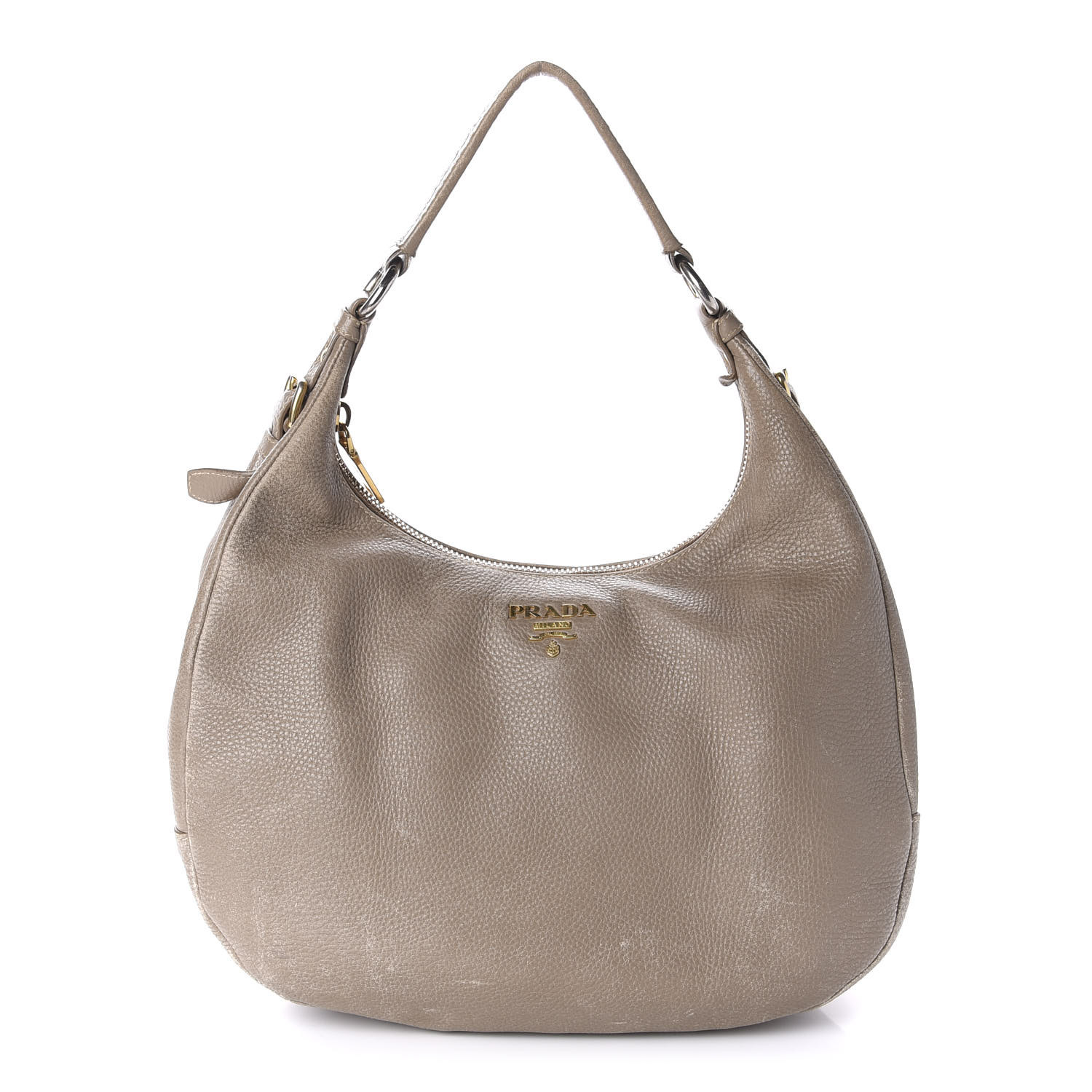 daino calfskin leather hobo prada