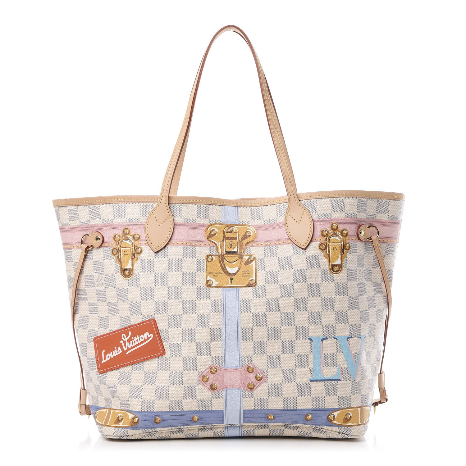 LOUIS VUITTON Tote Bag M41390 Neverfull MM Summer trunk Monogram canva –