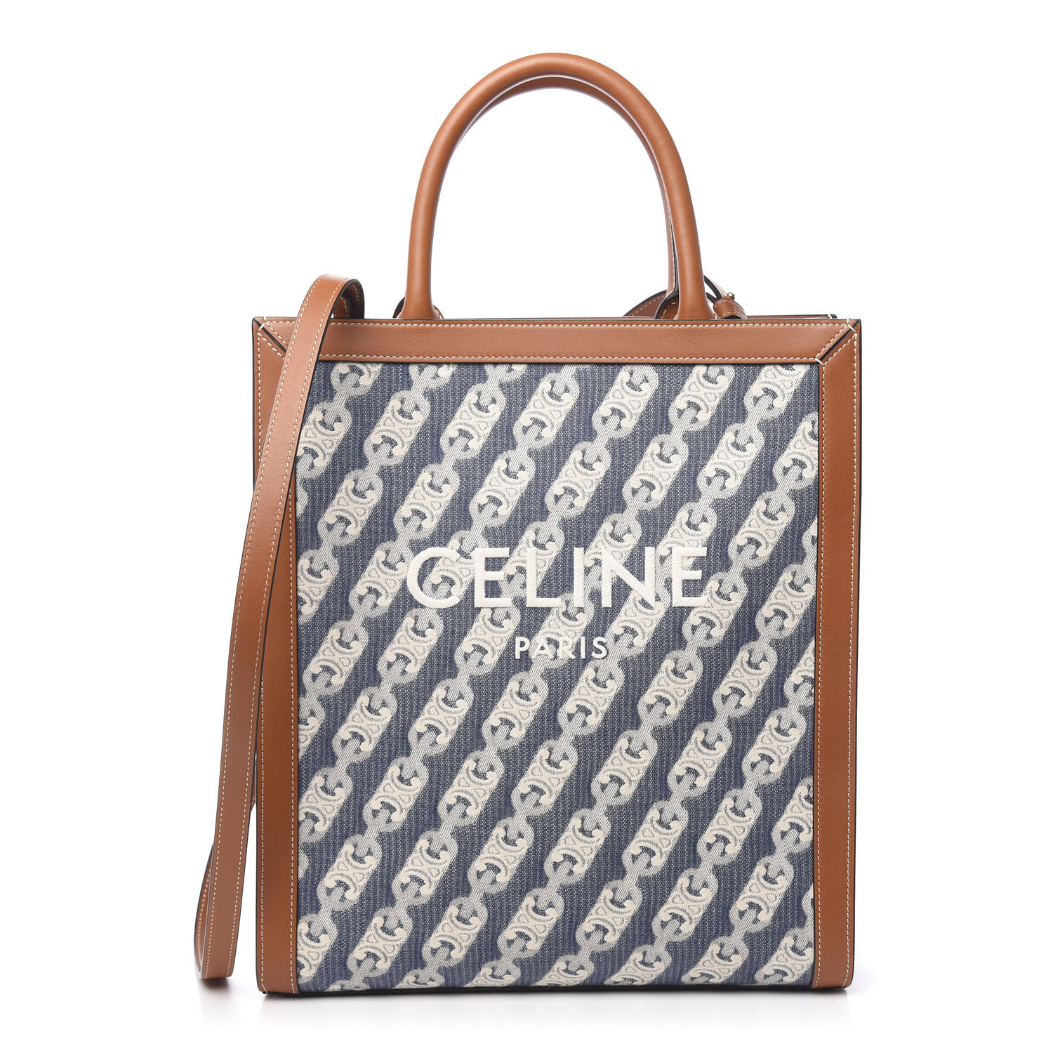 Small vertical cabas celine in floral 2025 jacquard and calfskin