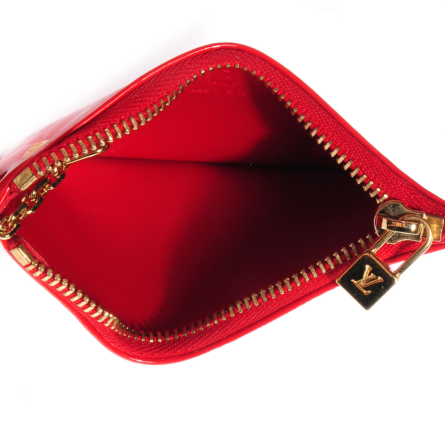 LOUIS VUITTON Vernis Key Pouch Rouge Red 66259