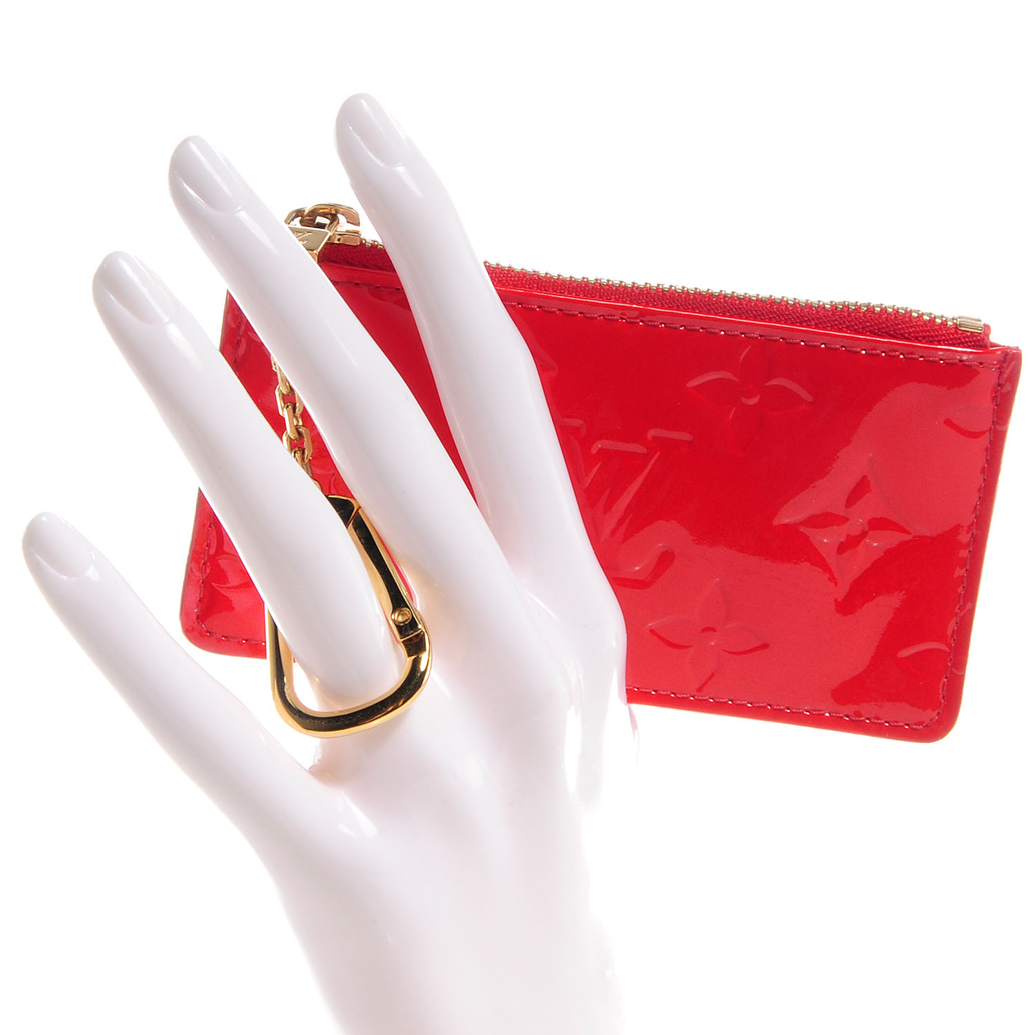 LOUIS VUITTON Vernis Key Pouch Rouge Red 66259