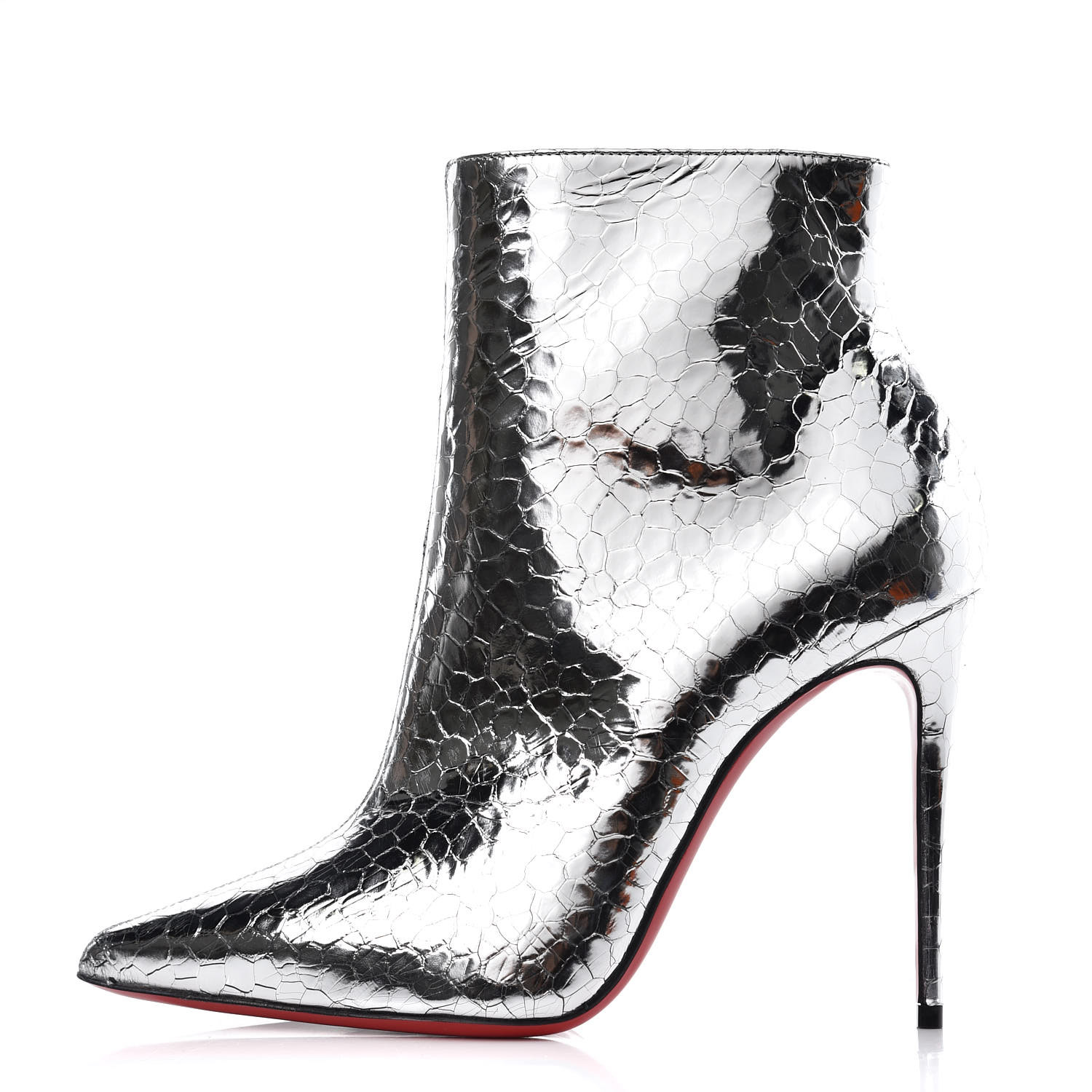 louboutin silver booties