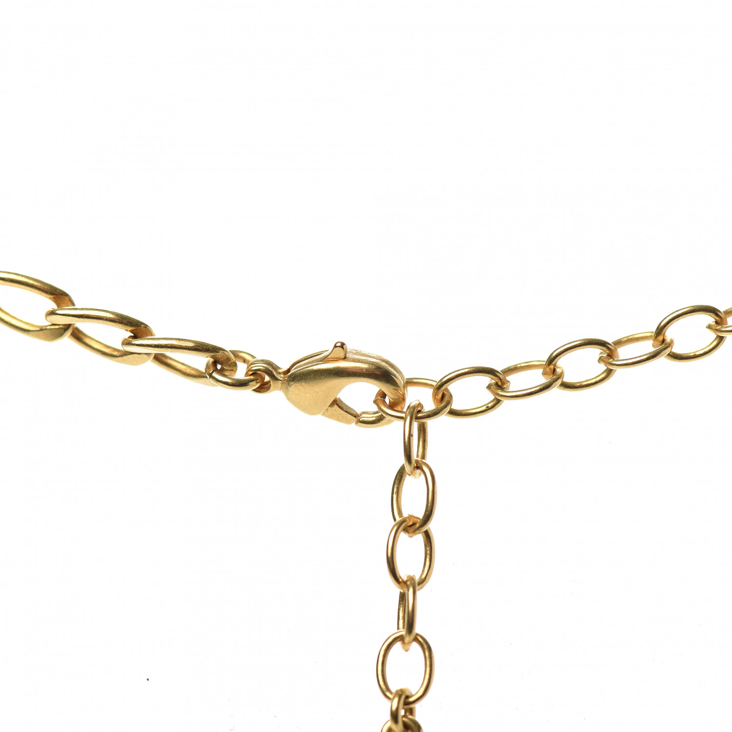 CHRISTIAN DIOR Metal Petit CD Choker Necklace Gold 712298 | FASHIONPHILE