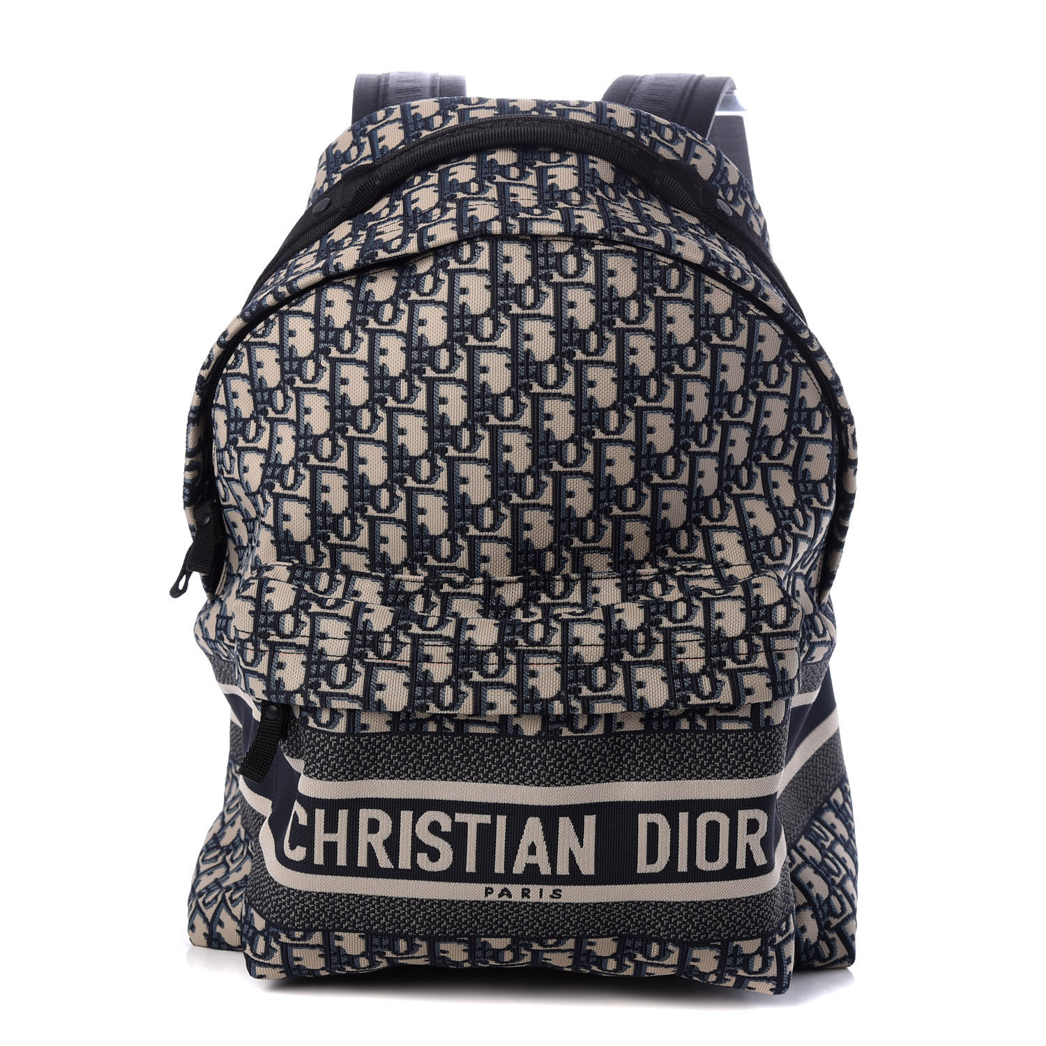 CHRISTIAN DIOR Oblique Diortravel Backpack Blue 712821 | FASHIONPHILE