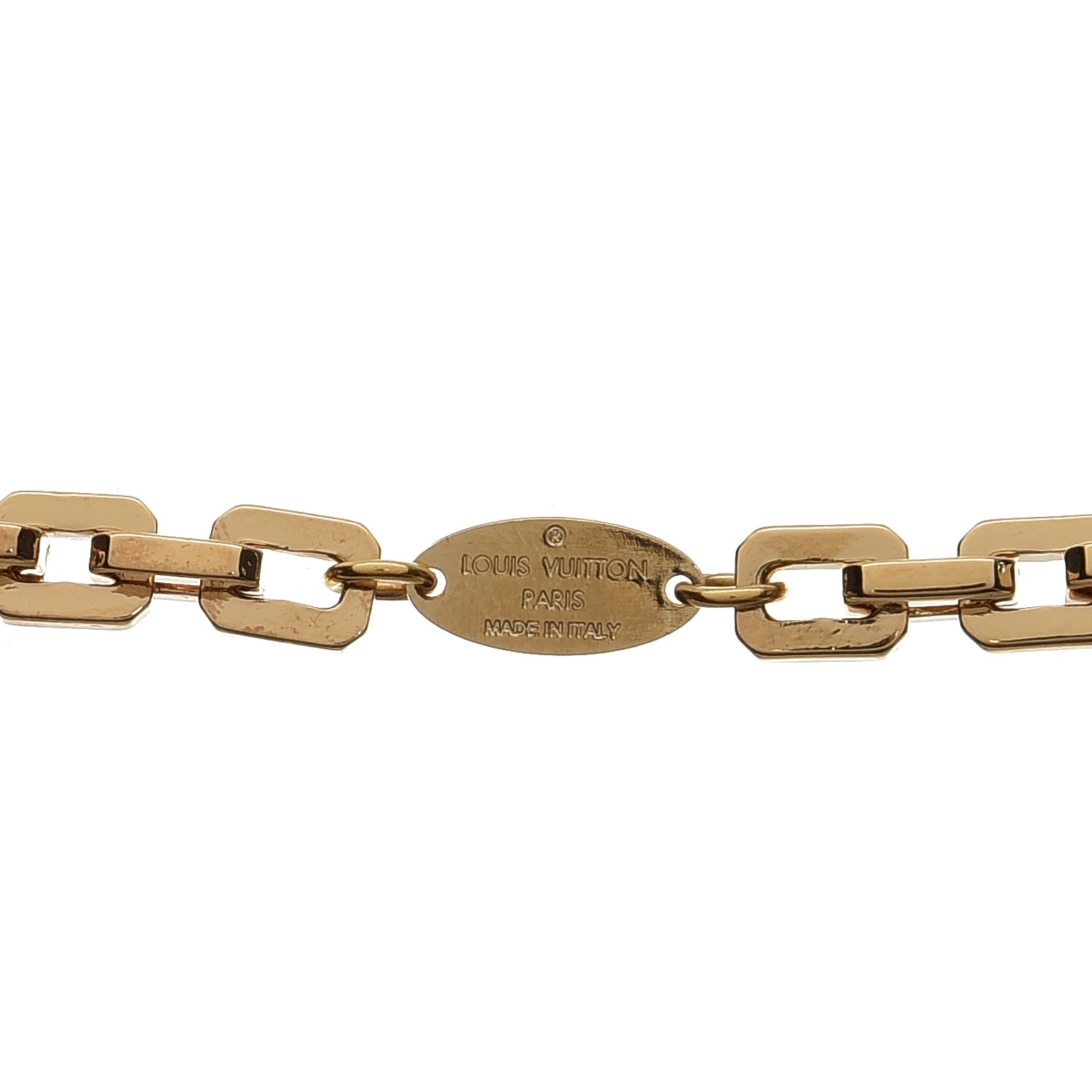 LOUIS VUITTON Essential V Chain Long Necklace Gold 225520