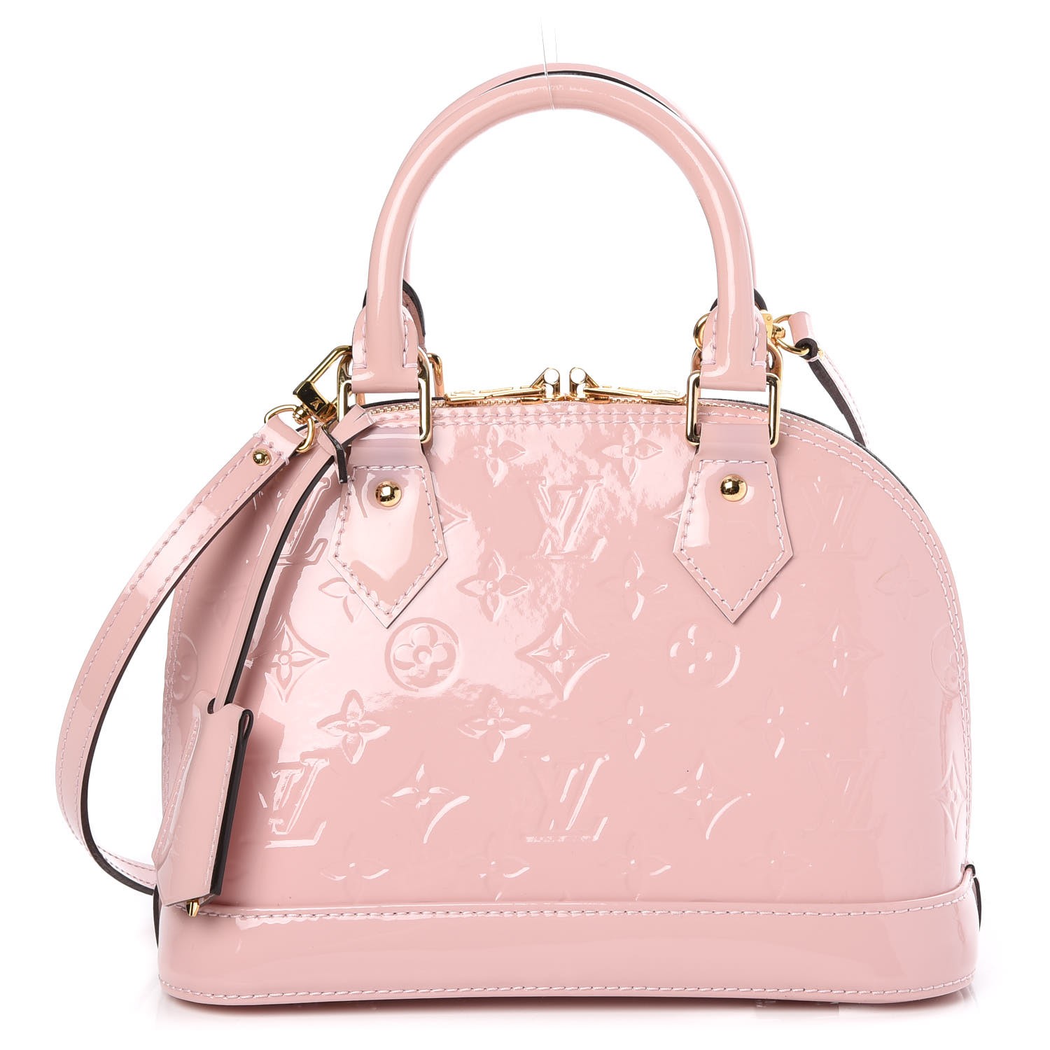 LOUIS VUITTON Vernis Alma BB Rose Ballerine 277289