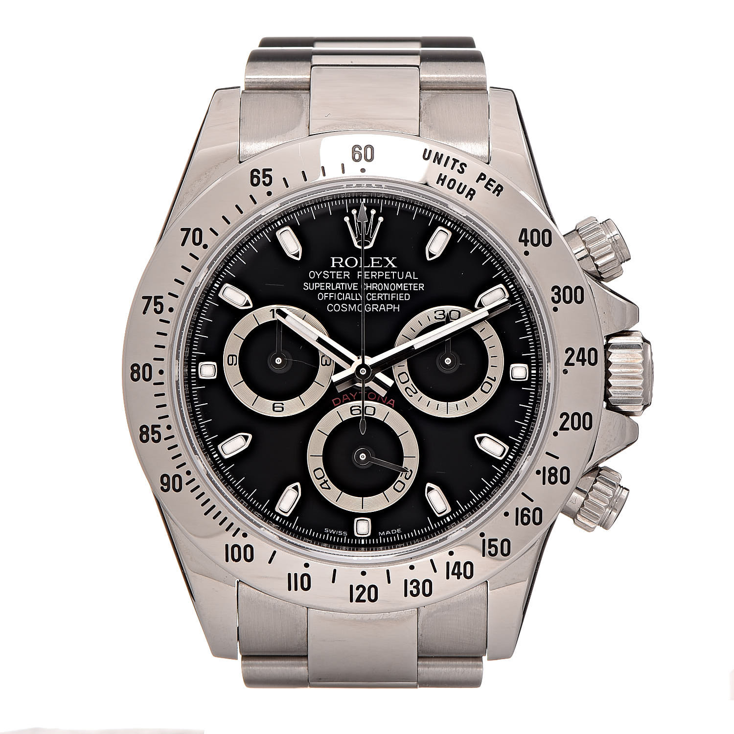 ROLEX Stainless Steel 40mm Oyster Perpetual Daytona Cosmograph Watch ...