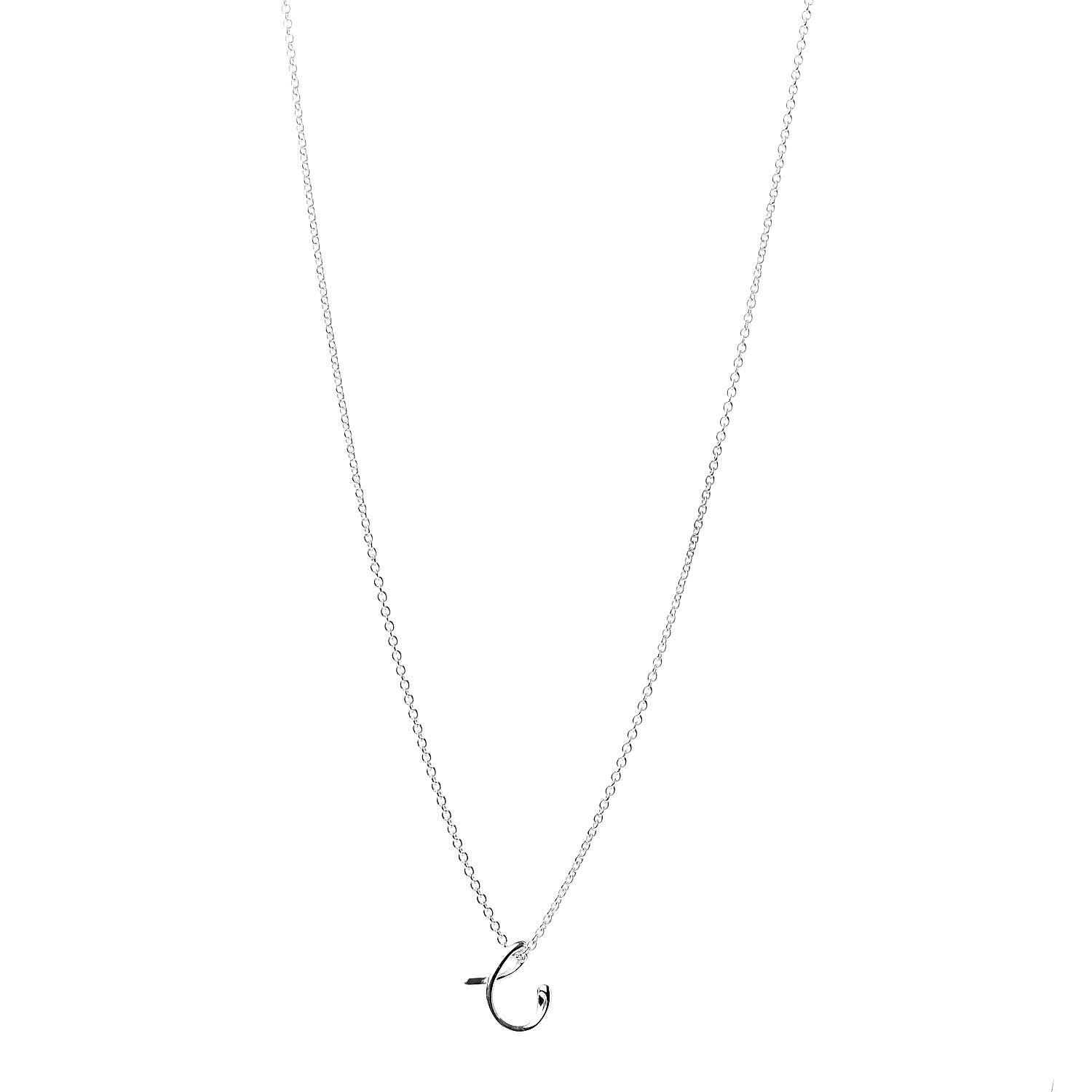 tiffany letter c necklace