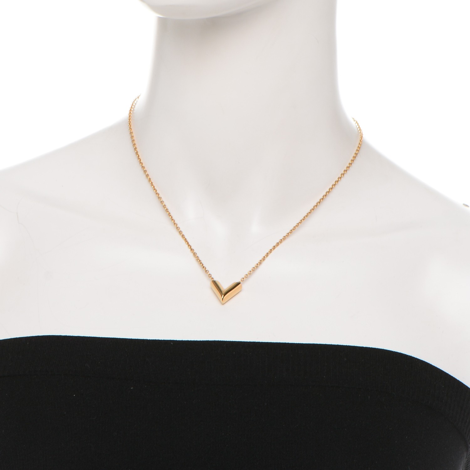 Louis Vuitton Vintage - Lacquer Essential V Necklace - Silver - LV Necklace  - Luxury High Quality - Avvenice