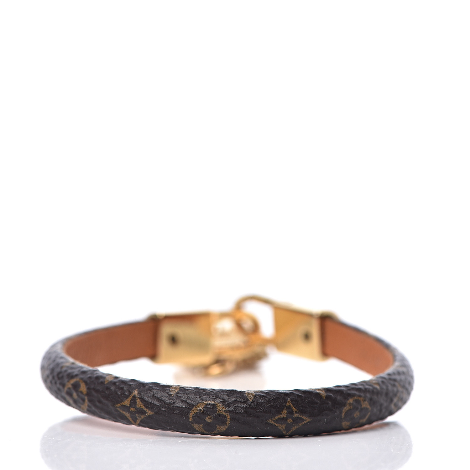 LOUIS VUITTON Monogram Twist Lock Bracelet 17 539889 | FASHIONPHILE