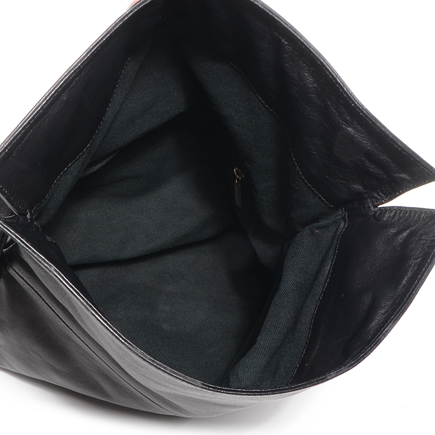 BURBERRY Leather Haymarket Check Horn Toggle Shoulder Bag Black 73397