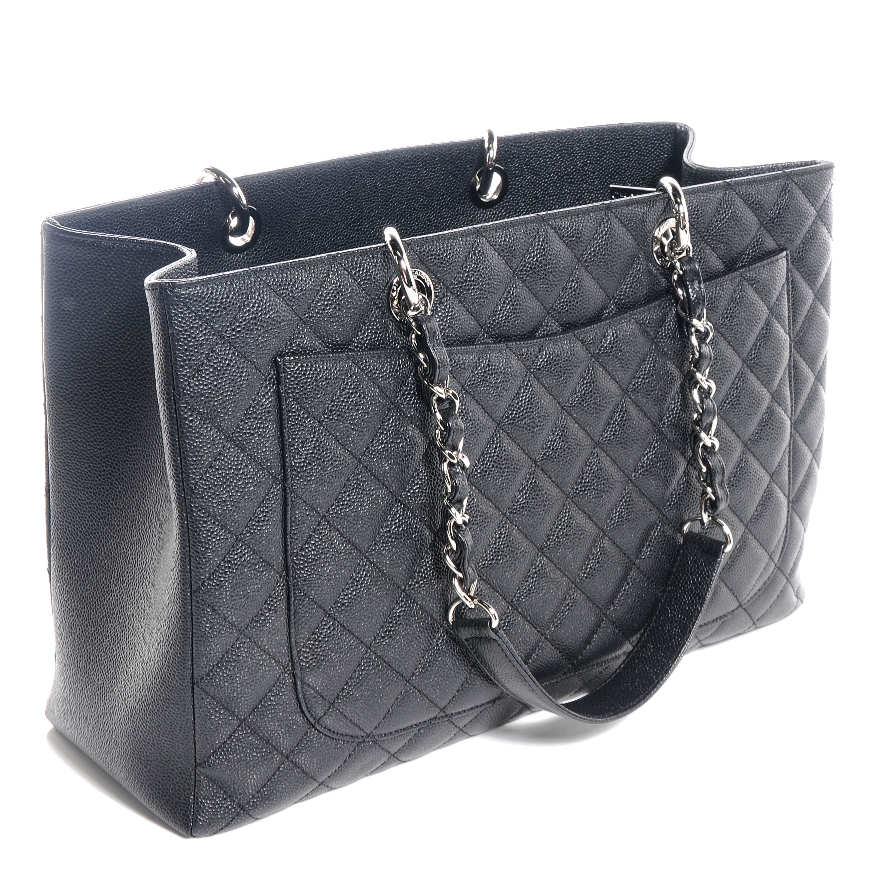 CHANEL Caviar XL Grand Shopping Tote GST Black 56903