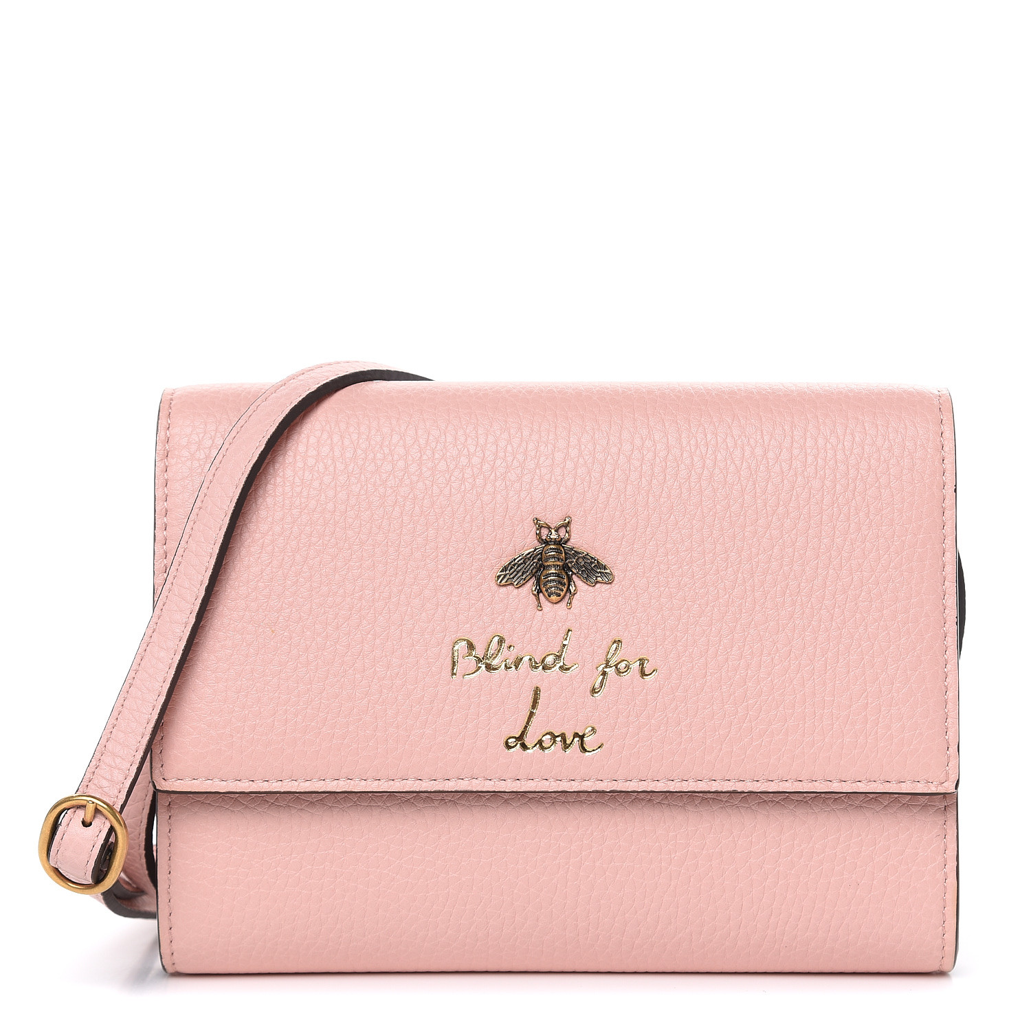 gucci blind for love wallet pink