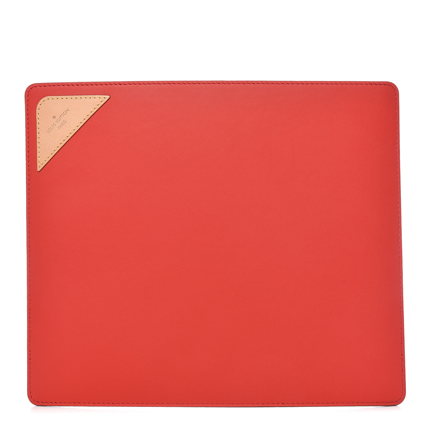 LOUIS VUITTON Monogram Calfskin Mouse Pad Red 468009