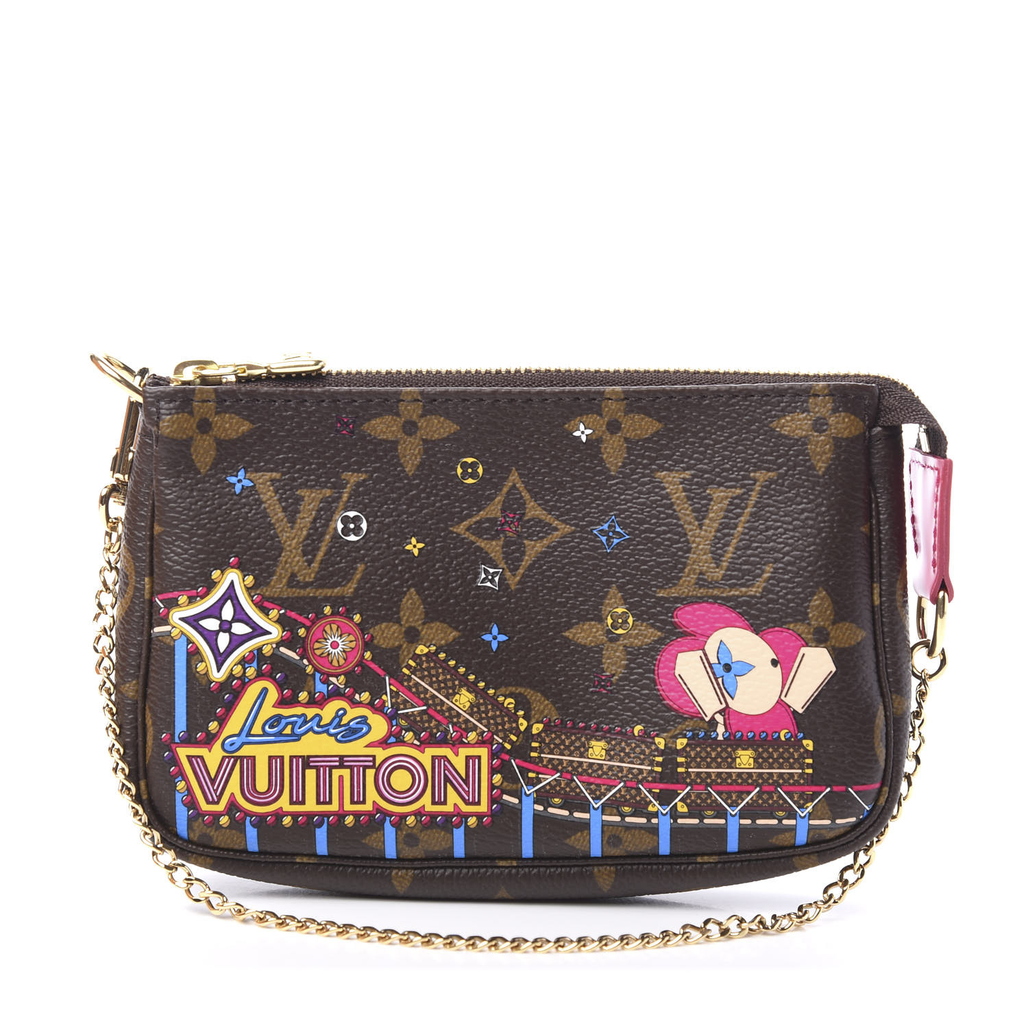 Louis Vuitton 2016 Christmas Animation Mini Pochette Monogram Limited  Edition 