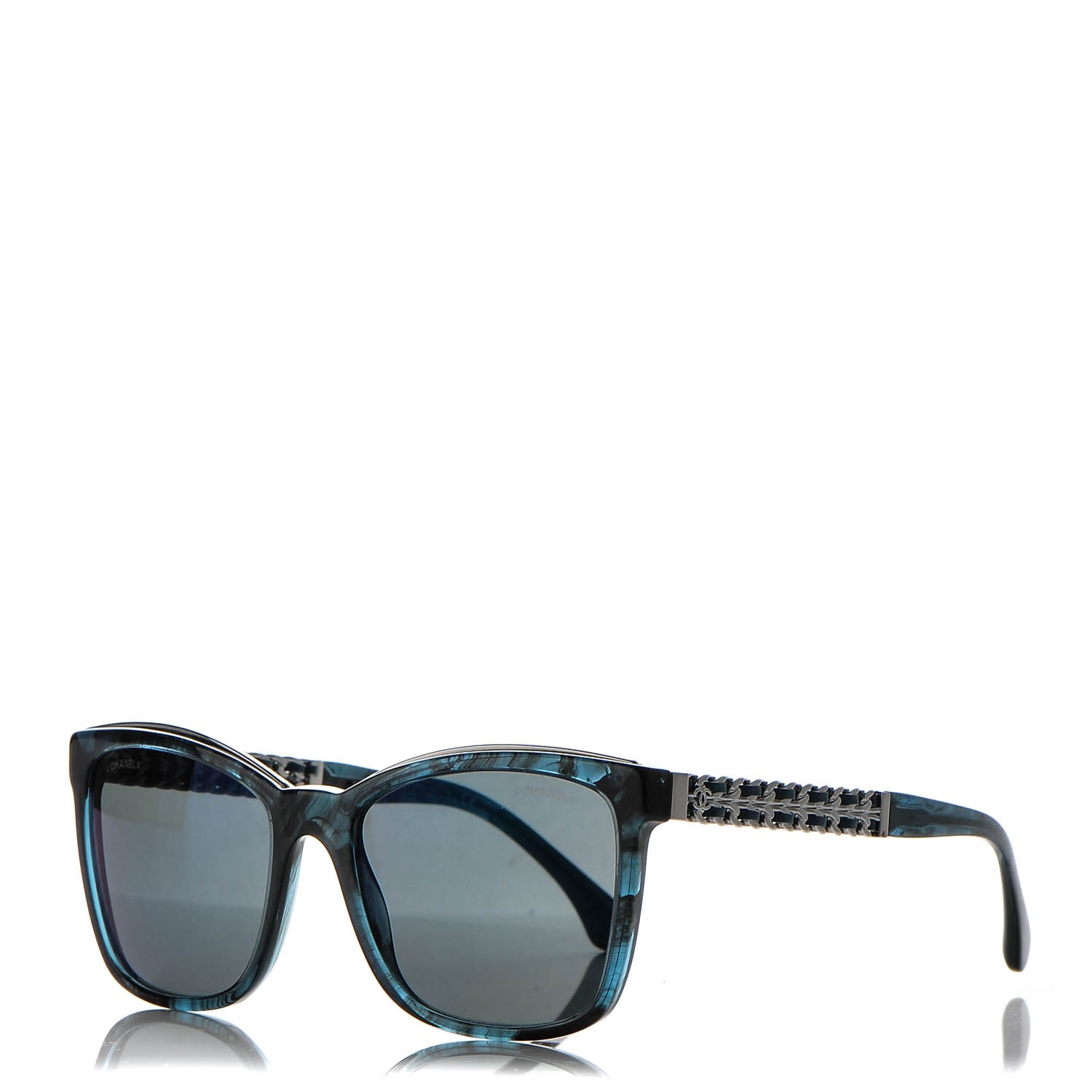 chanel square sunglasses with chain