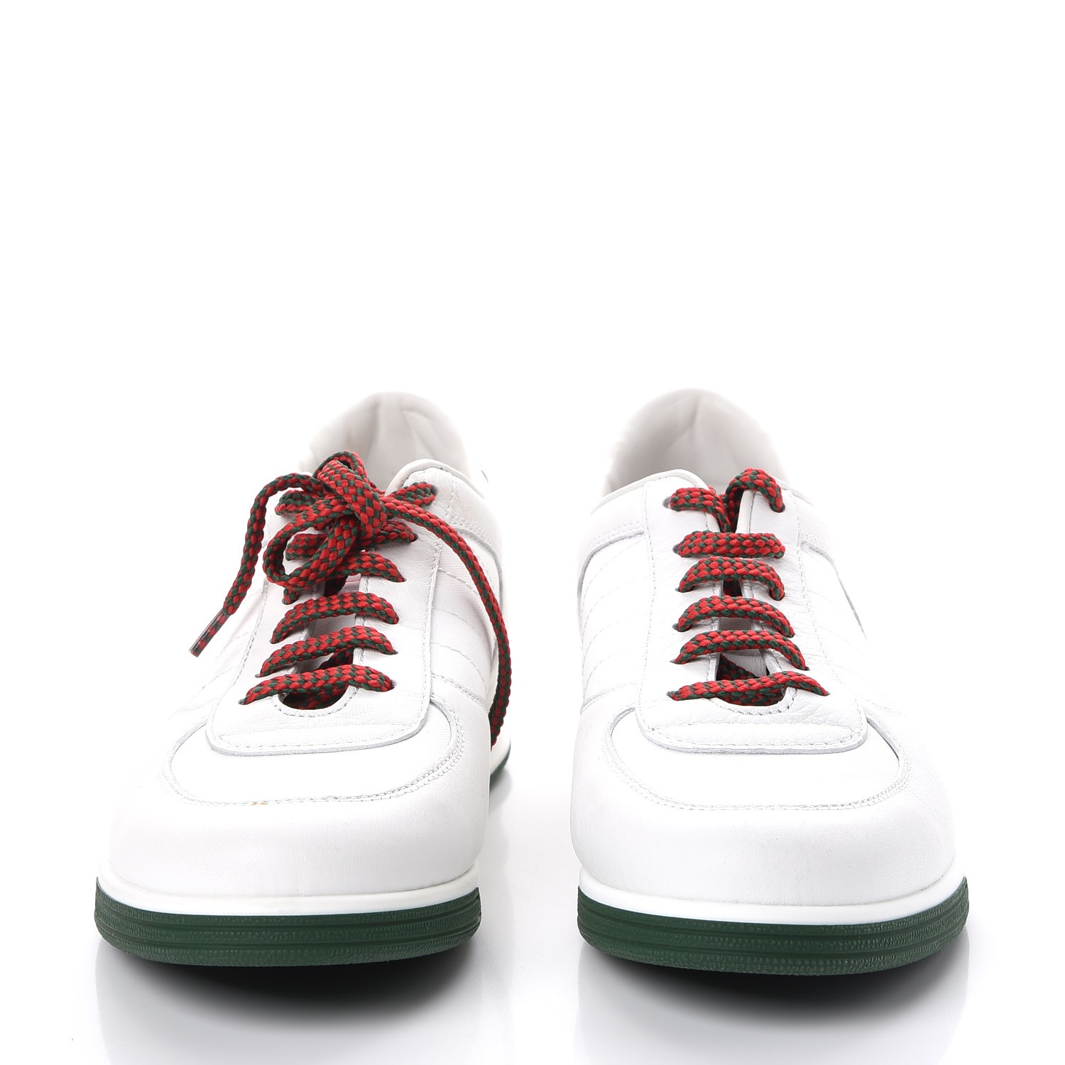 GUCCI Calfskin 1984 Web Sneakers 37.5 White 247936