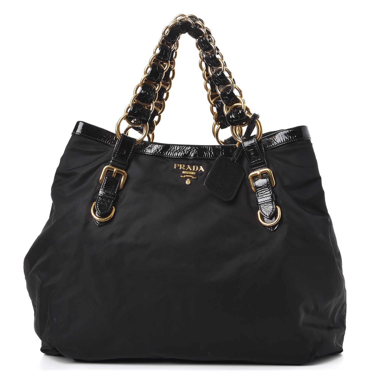 prada shoulder bag nylon with chain