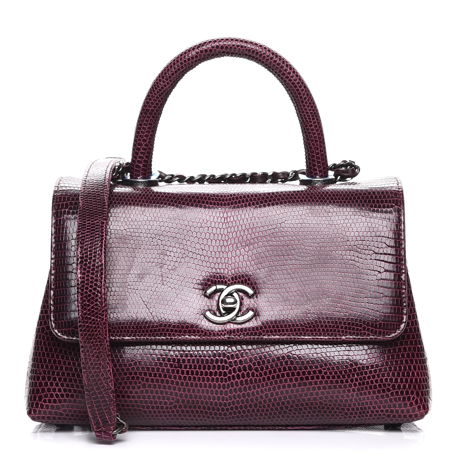 Chanel Lizard Mini Coco Handle Flap Burgundy Fashionphile Chanel Lizard Mini Coco Handle Flap Burgundy Fashionphile