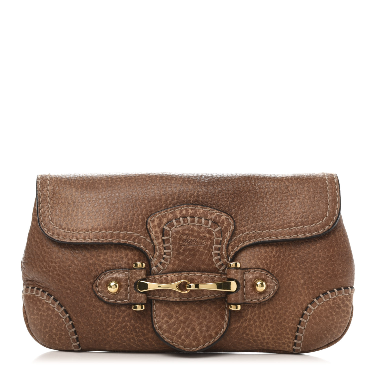 værdig debat antage GUCCI Calfskin New Pelham Clutch Brown 642096 | FASHIONPHILE