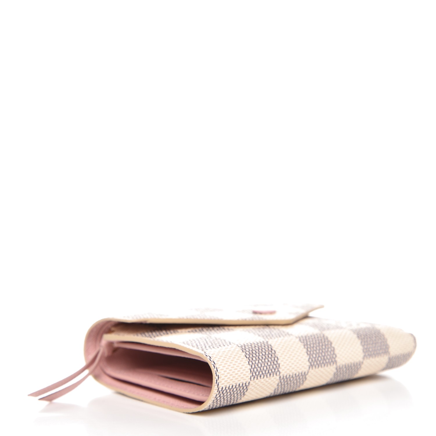 Louis Vuitton Victorine Wallet Black/Pink in Embossed Grained