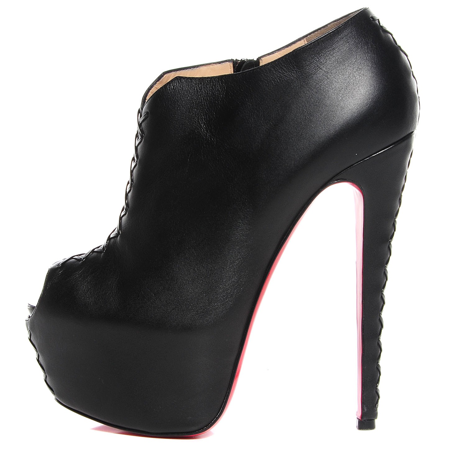 christian louboutin open toe booties