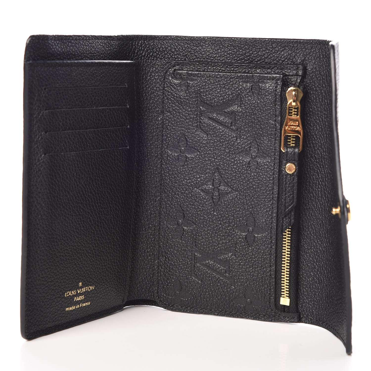 LOUIS VUITTON Empreinte Compact Curieuse Wallet Black 319012