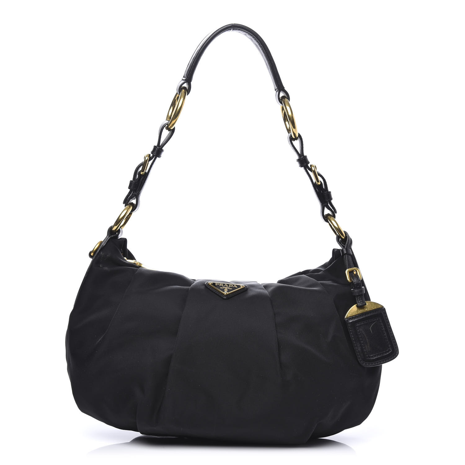 PRADA Tessuto Nylon Shoulder Bag Black 581332