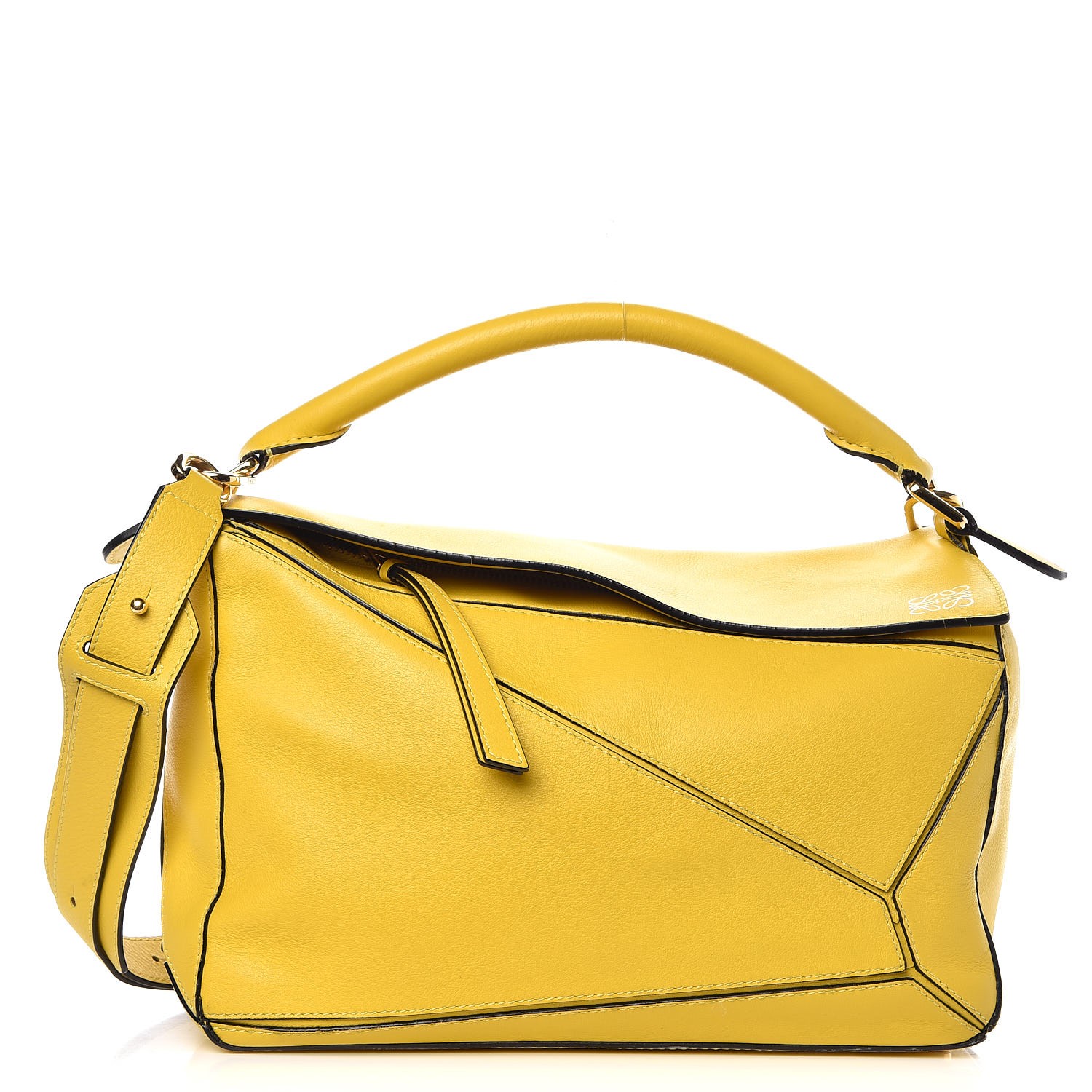 LOEWE Calfskin Medium Bag Yellow 297925 | FASHIONPHILE