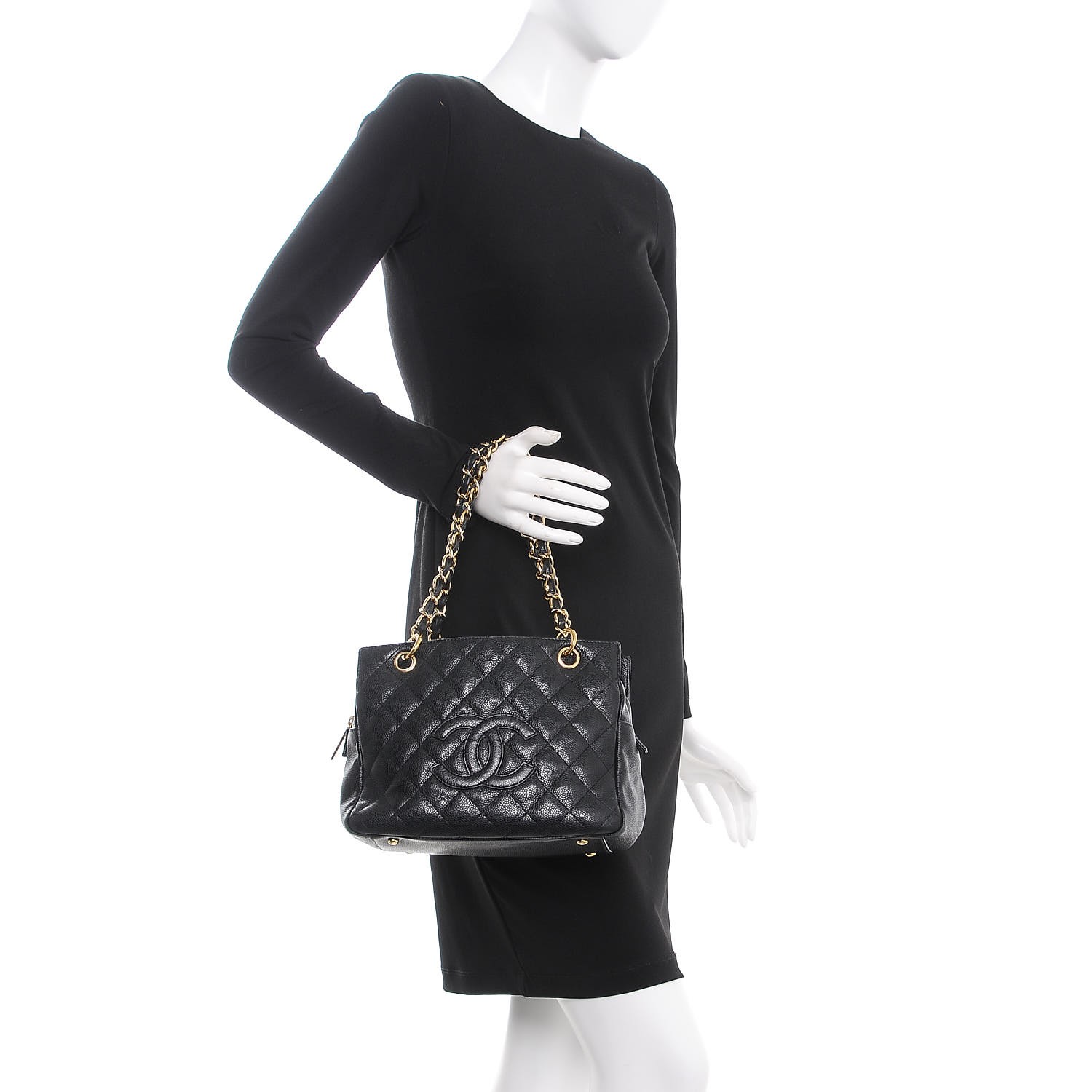 chanel timeless tote caviar