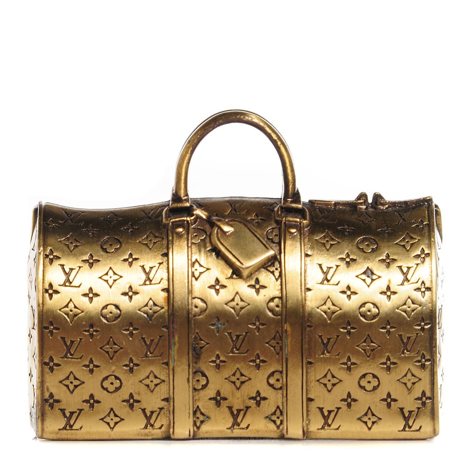 LOUIS VUITTON Antique Brass Keepall Paperweight 101259