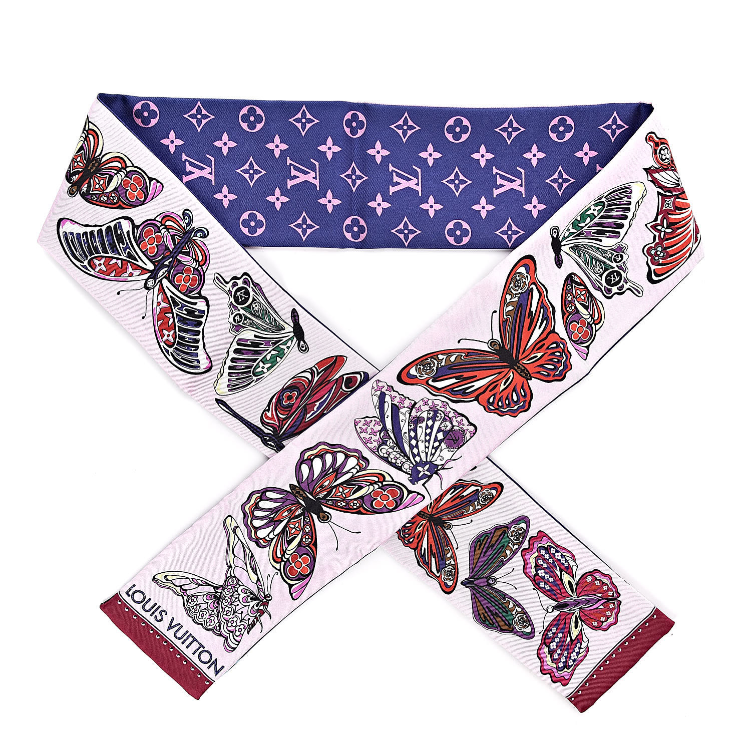 louis vuitton butterfly scarf