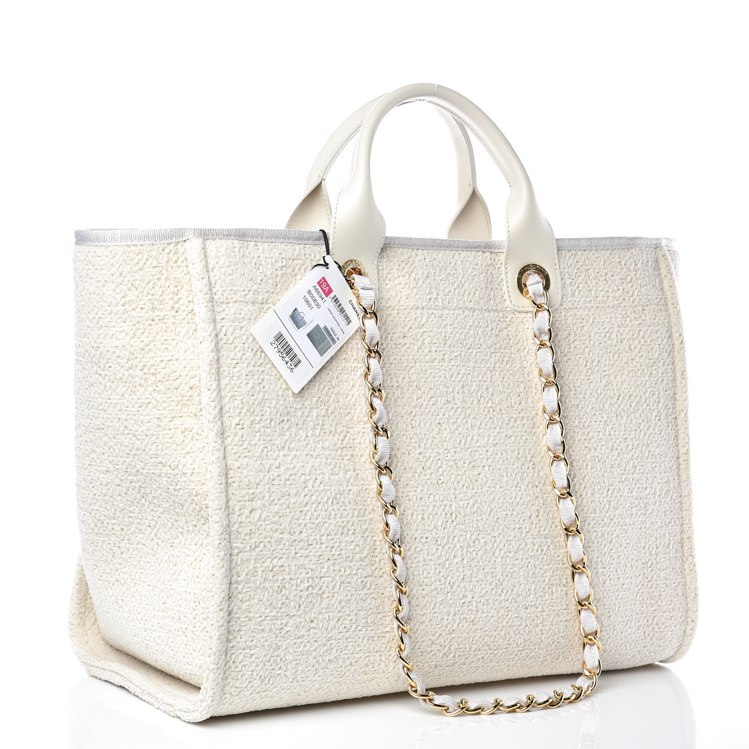 chanel deauville tote white