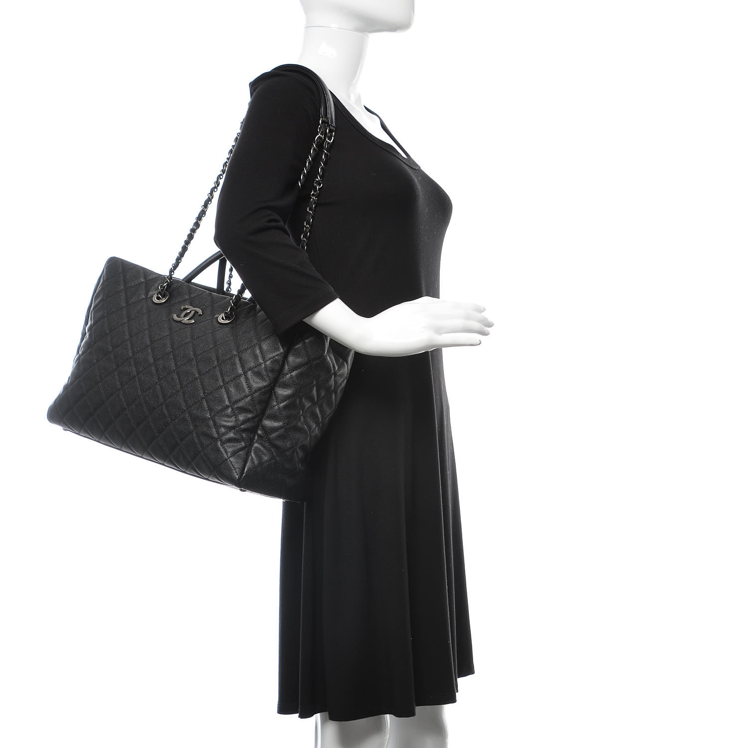Chanel Caviar Quilted Large Coco Handle Shopping Tote Black 3755 Fashionphile Chanel Caviar Quilted Large Coco Handle Shopping Tote Black 3755 Fashionphile