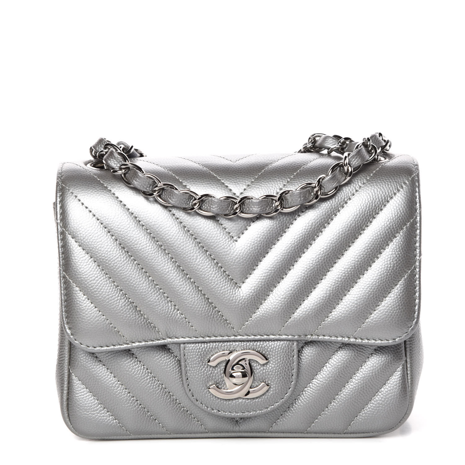 silver mini bag