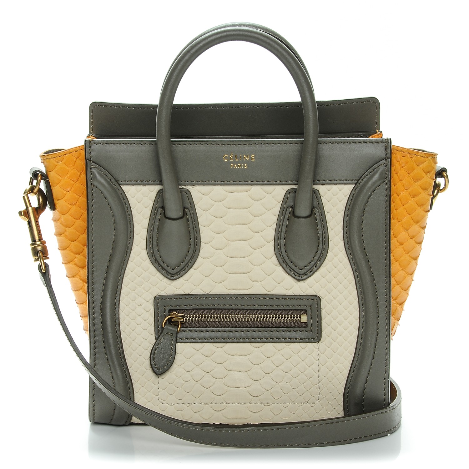 celine luggage python