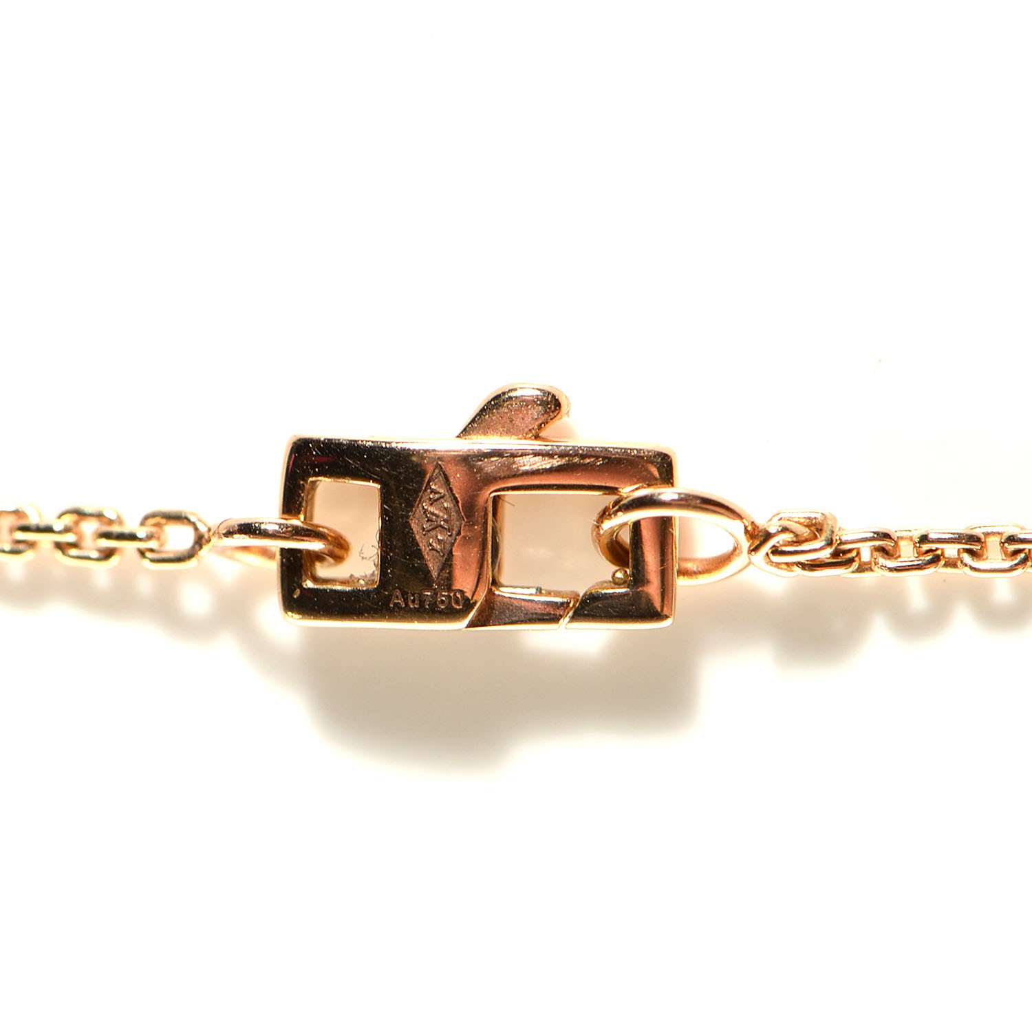 LOUIS VUITTON 18K Pink Gold Diamond Monogram Idylle Pendant Necklace 109971