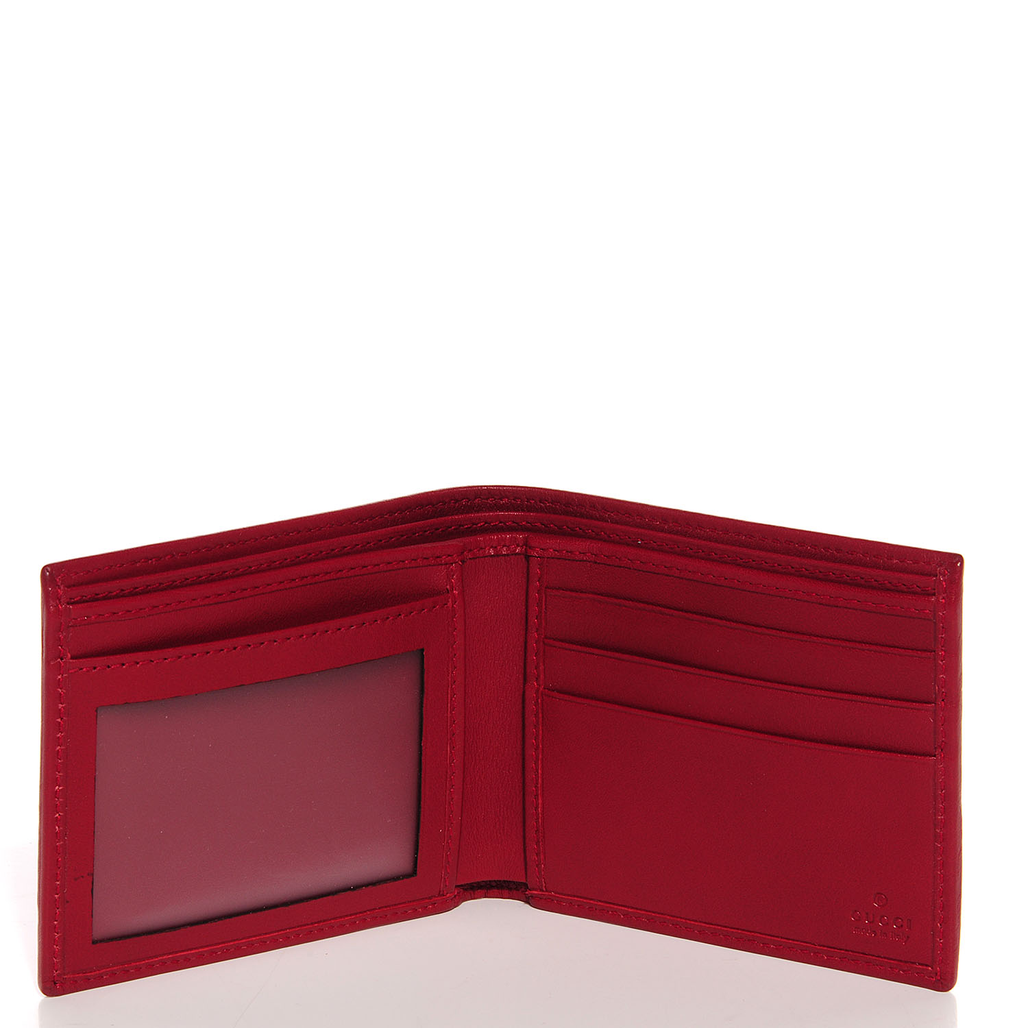 GUCCI Mens Guccissima Web Bi-Fold Wallet Red 89079