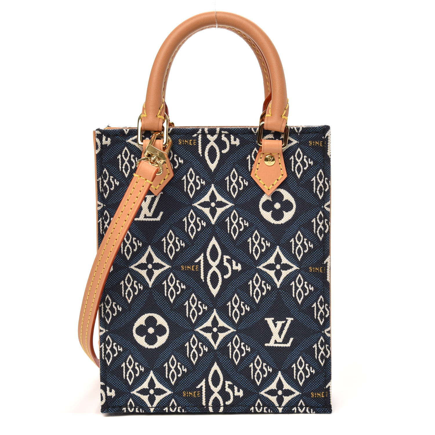Louis Vuitton Jacquard Since 1854 Petit Sac Plat Blue Fashionphile